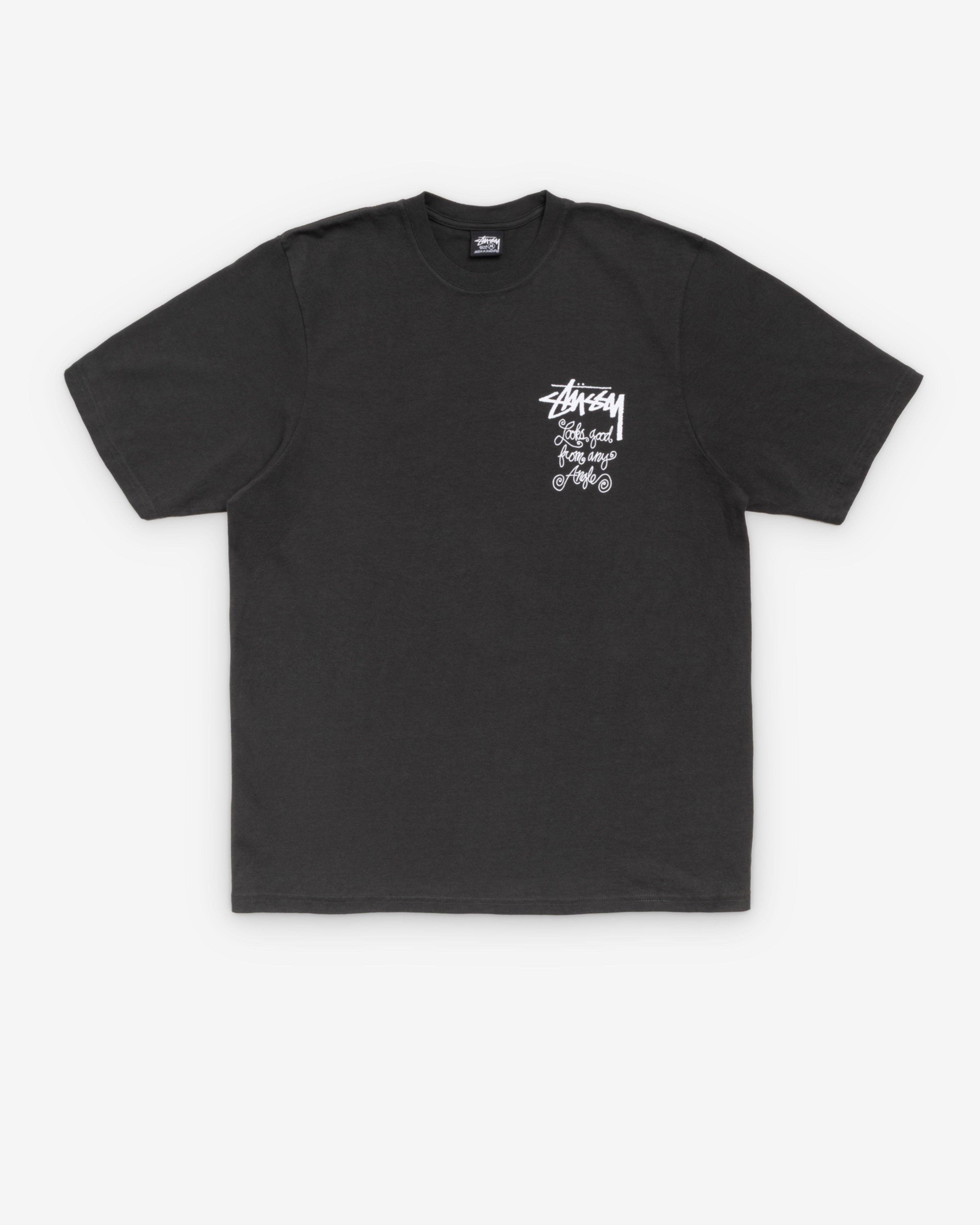 Stüssy - Men's Any Angle Pigment Dyed Tee - (Faded Black) by STUSSY