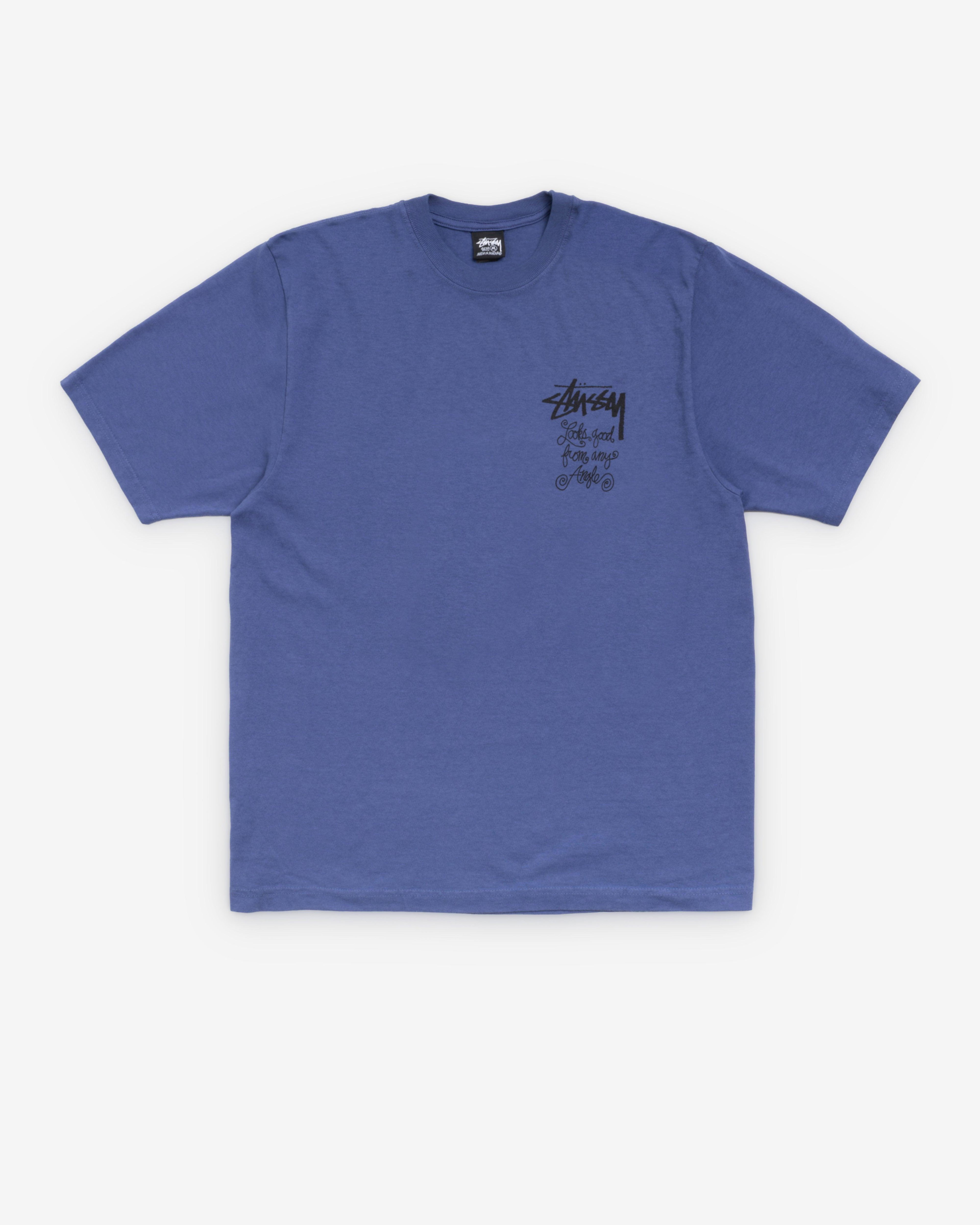 Stüssy - Men's Any Angle Pigment Dyed Tee - (Indigo) by STUSSY