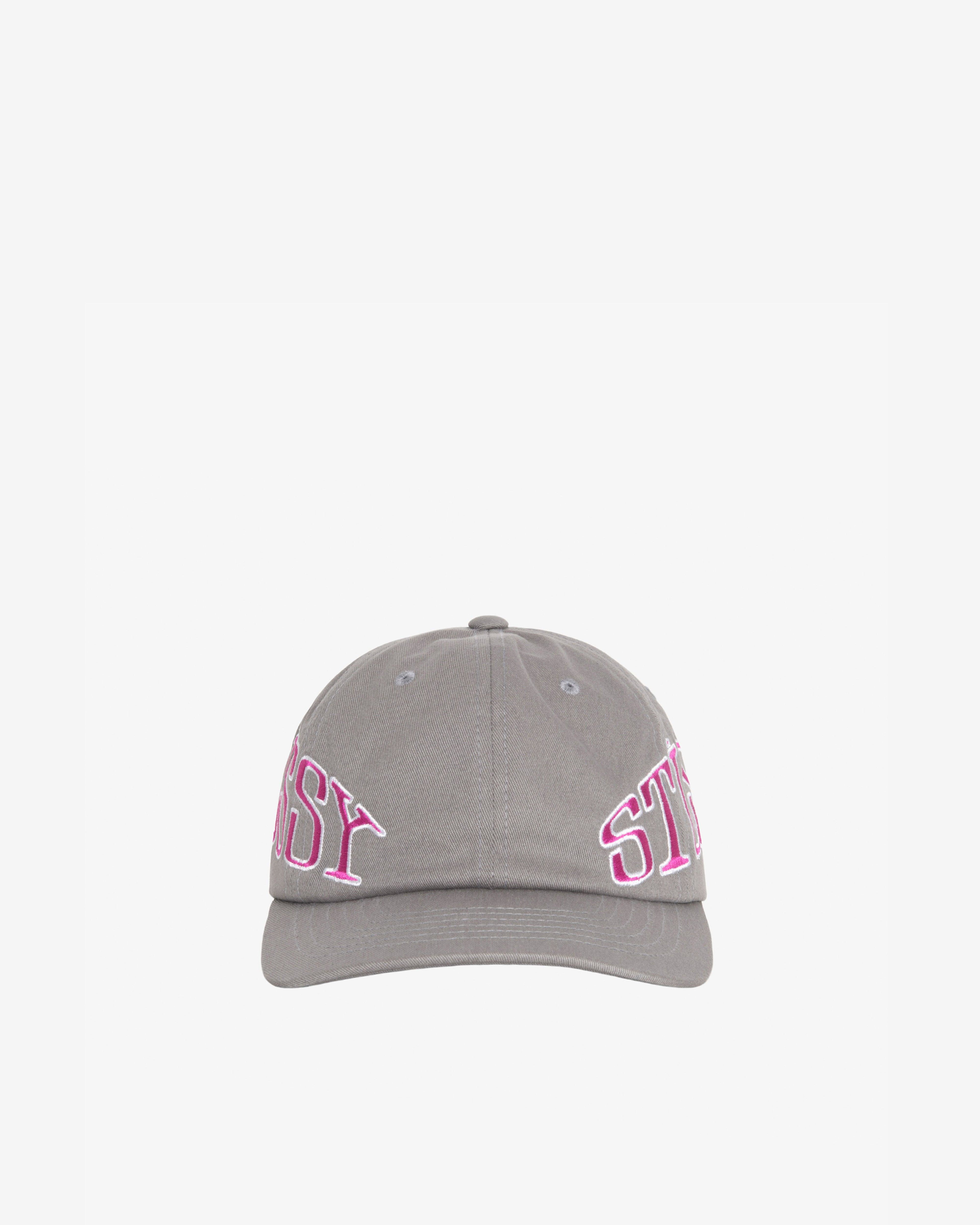Stüssy - Men's Arc Low Pro Strapback Cap - (Grey) by STUSSY