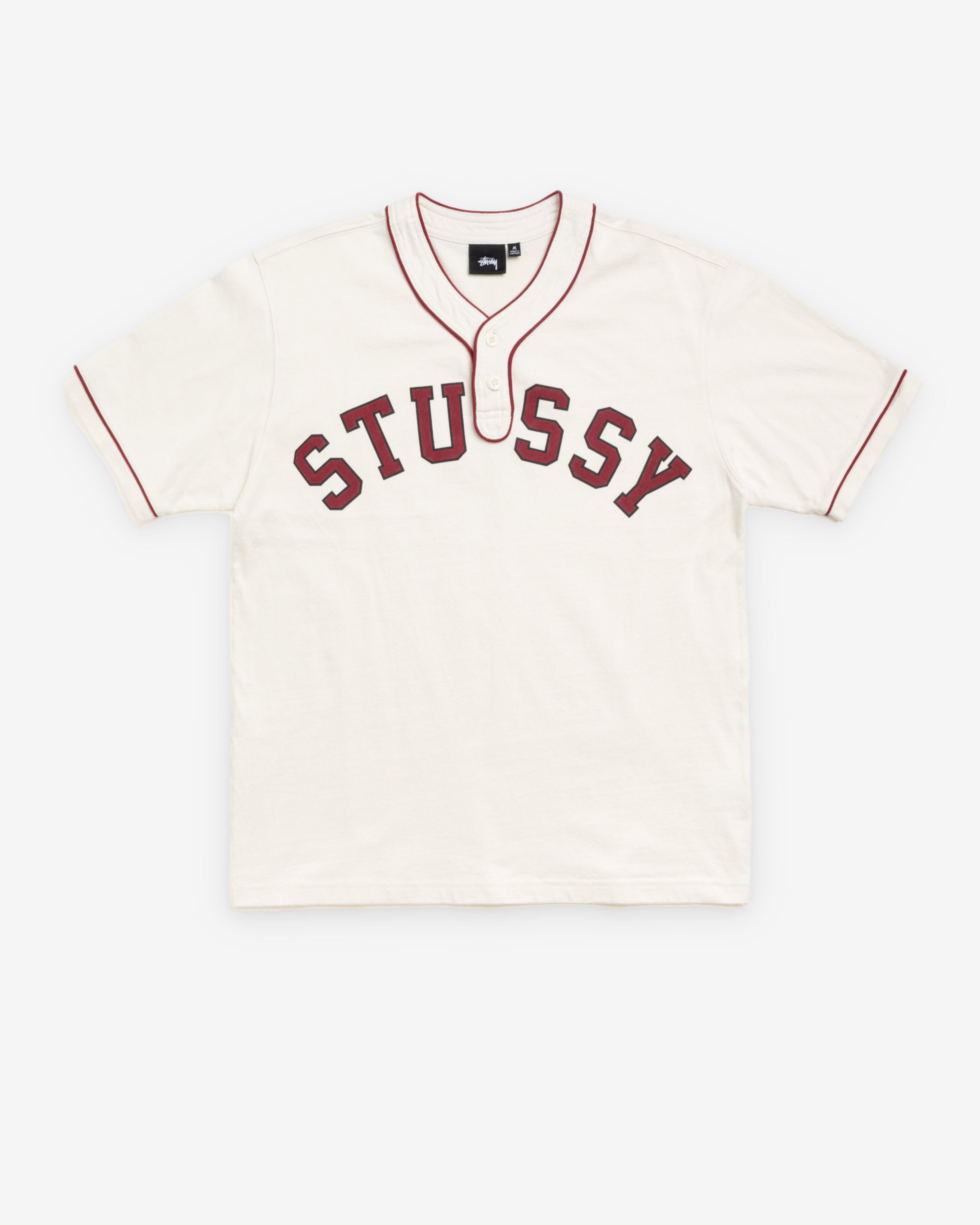 Stüssy  - Men's Arch Baseball Jersey - (Natural) by STUSSY
