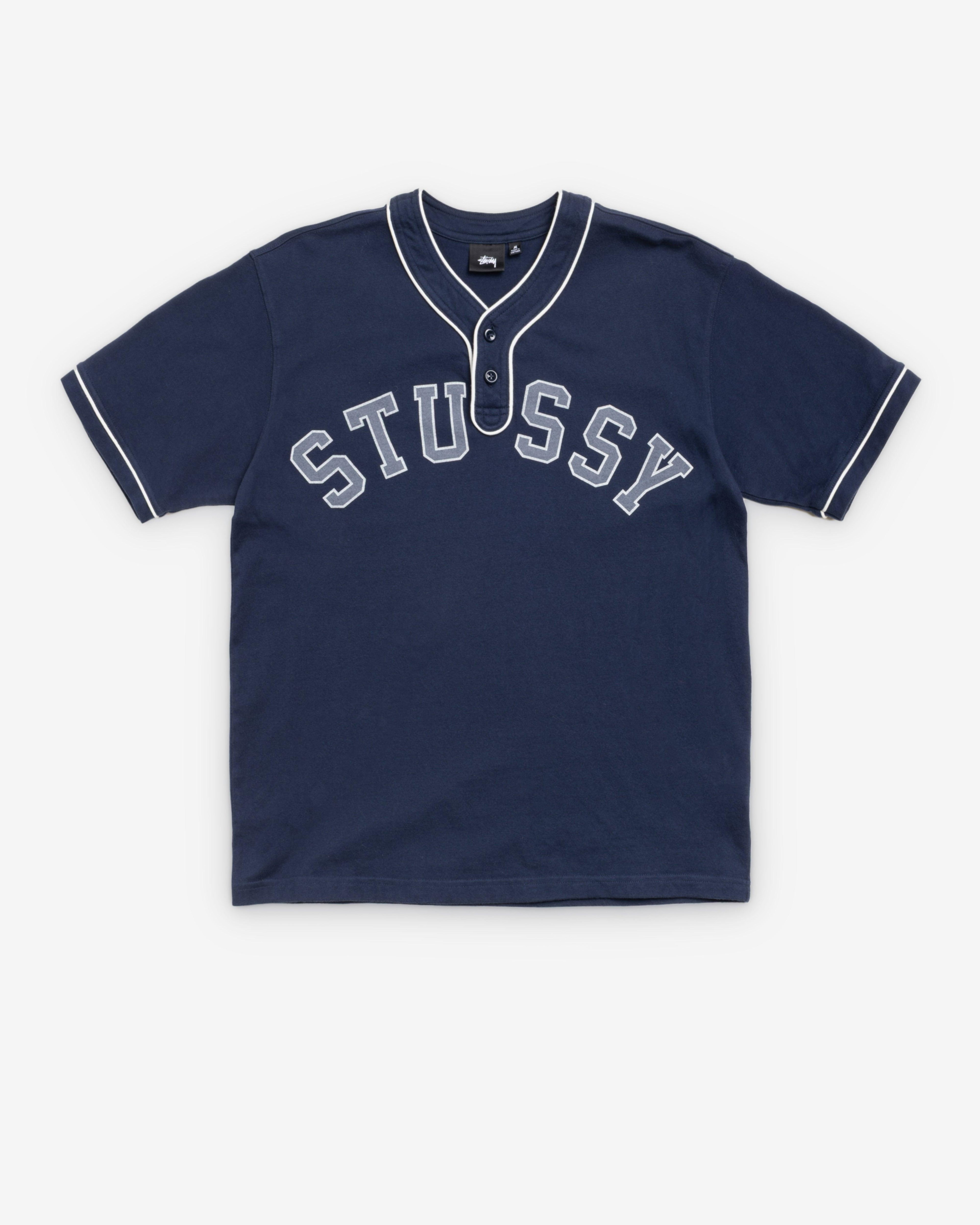 Stüssy  - Men's Arch Baseball Jersey - (Navy) by STUSSY