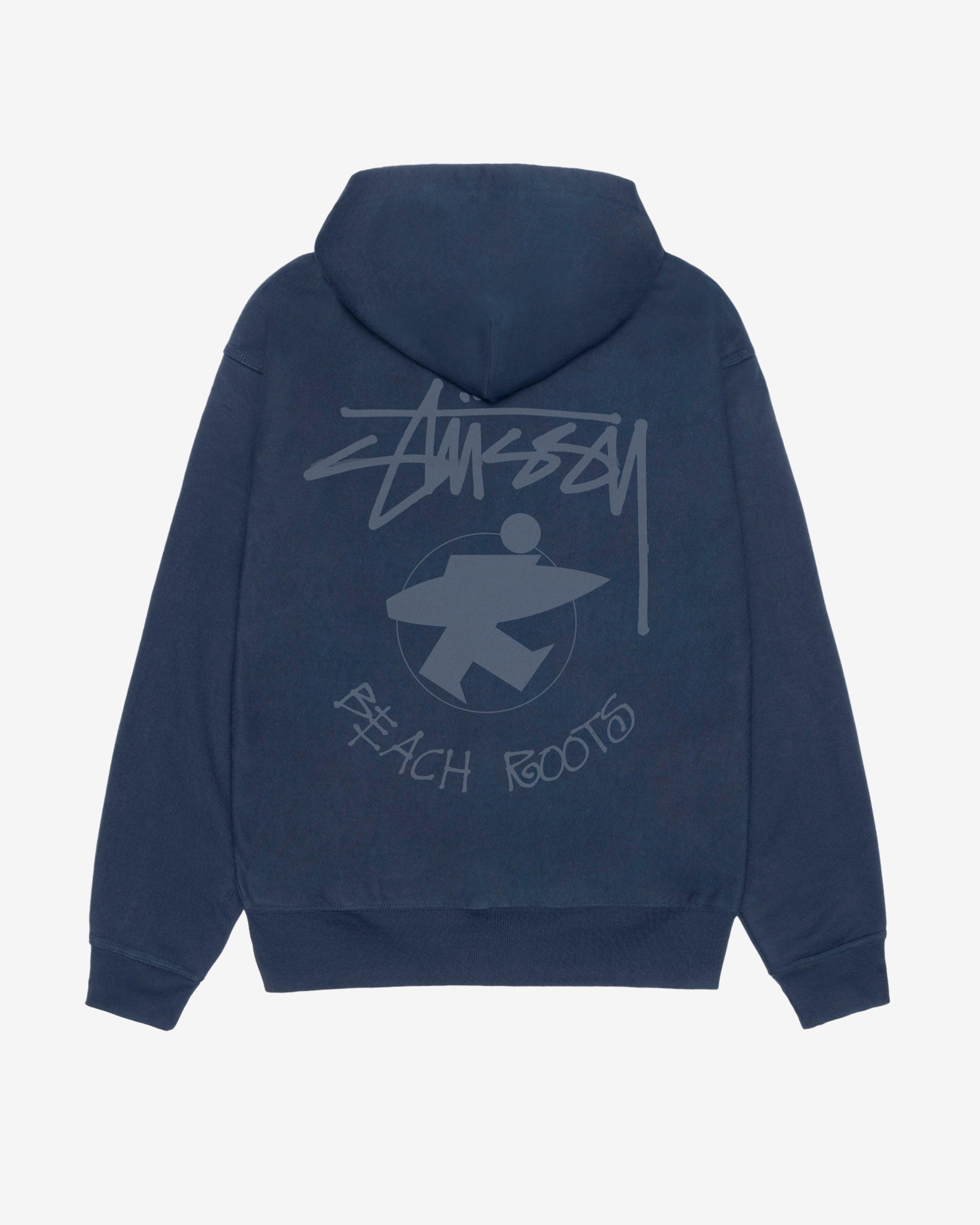 Stüssy - Men's Beach Roots Zip Hoodie - (Navy) by STUSSY
