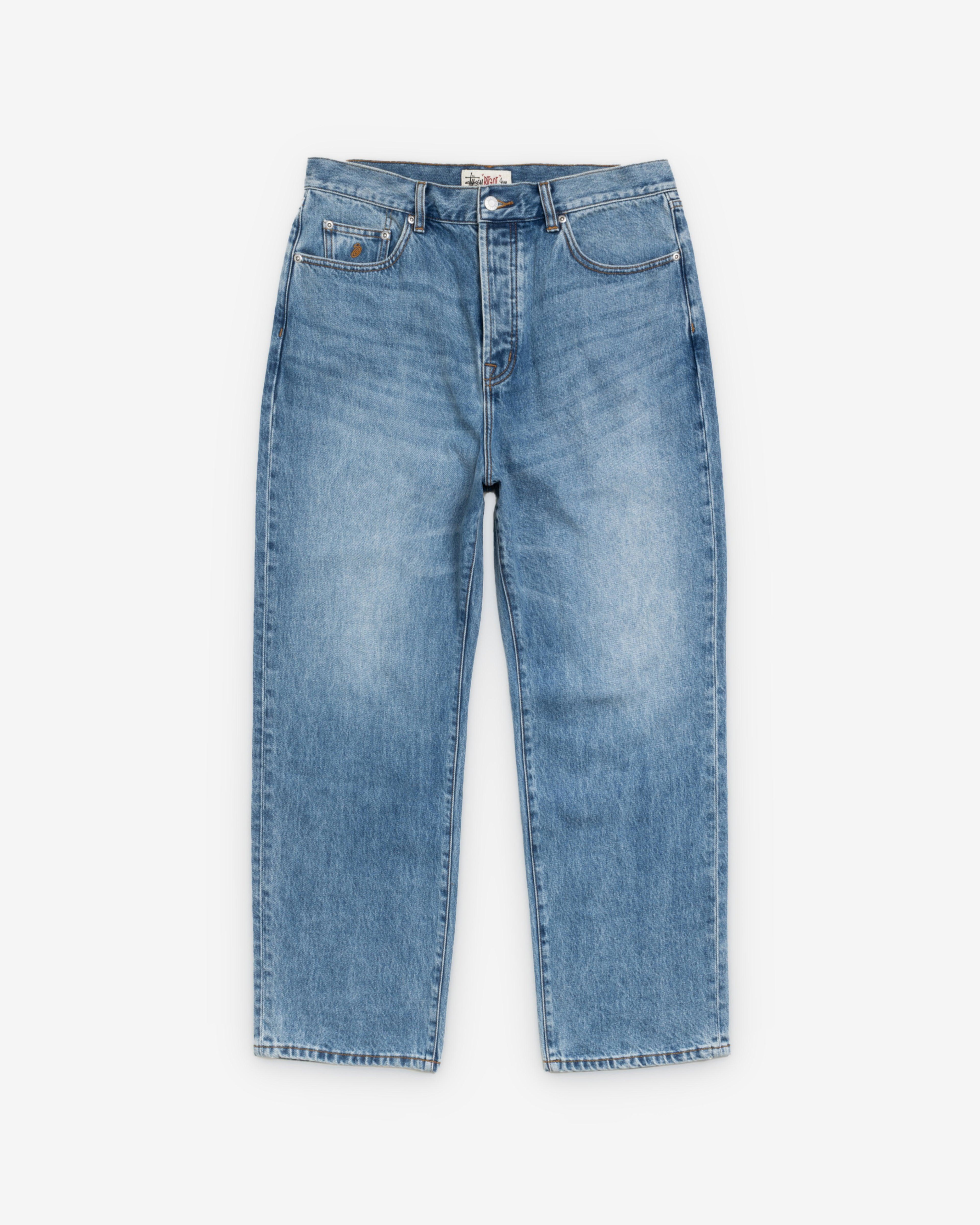 Stüssy - Men's Big Ol Jean Denim - (Indigo Stone Wash) by STUSSY