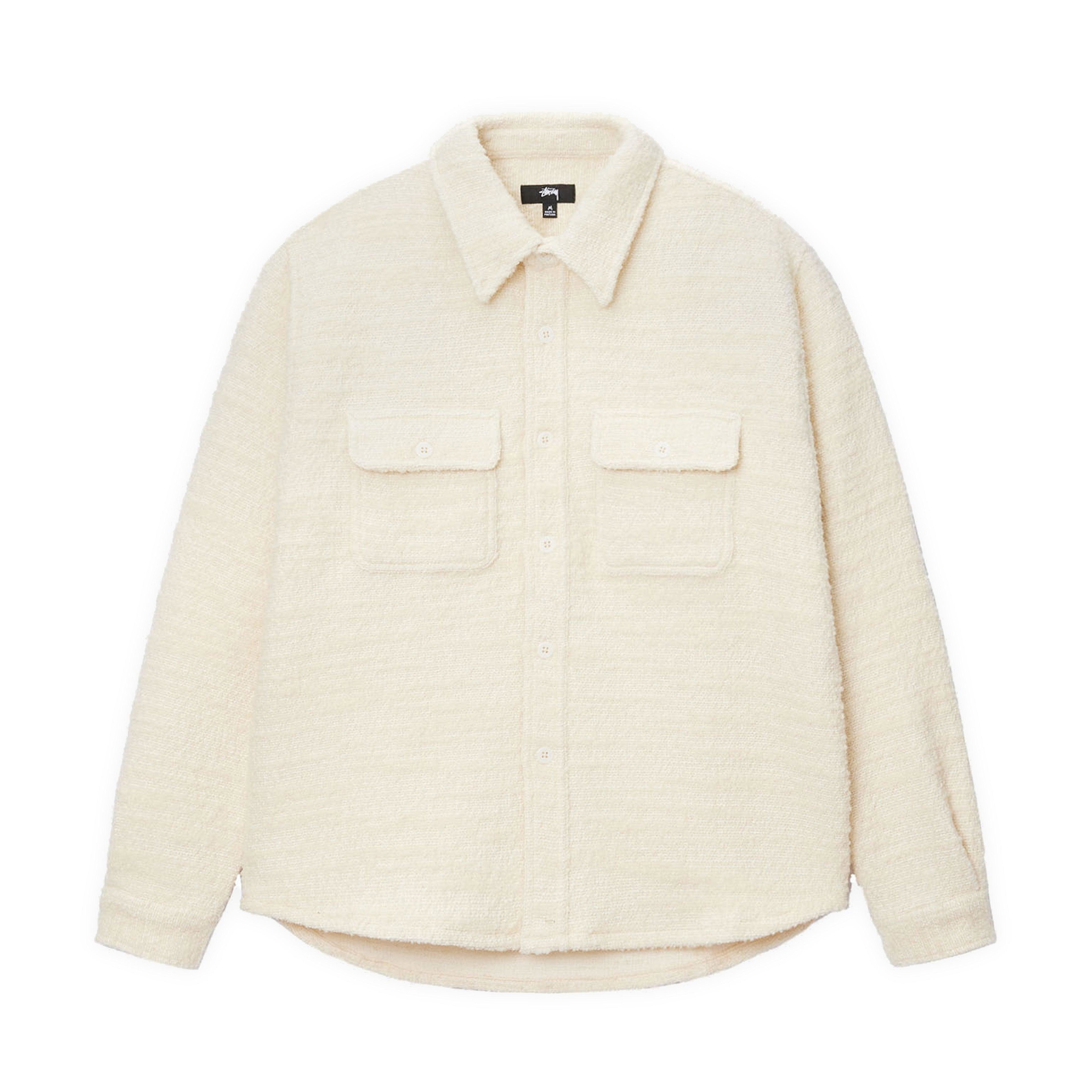 Stüssy - Men's Boucle Wool CPO Shirt - (Natural) by STUSSY