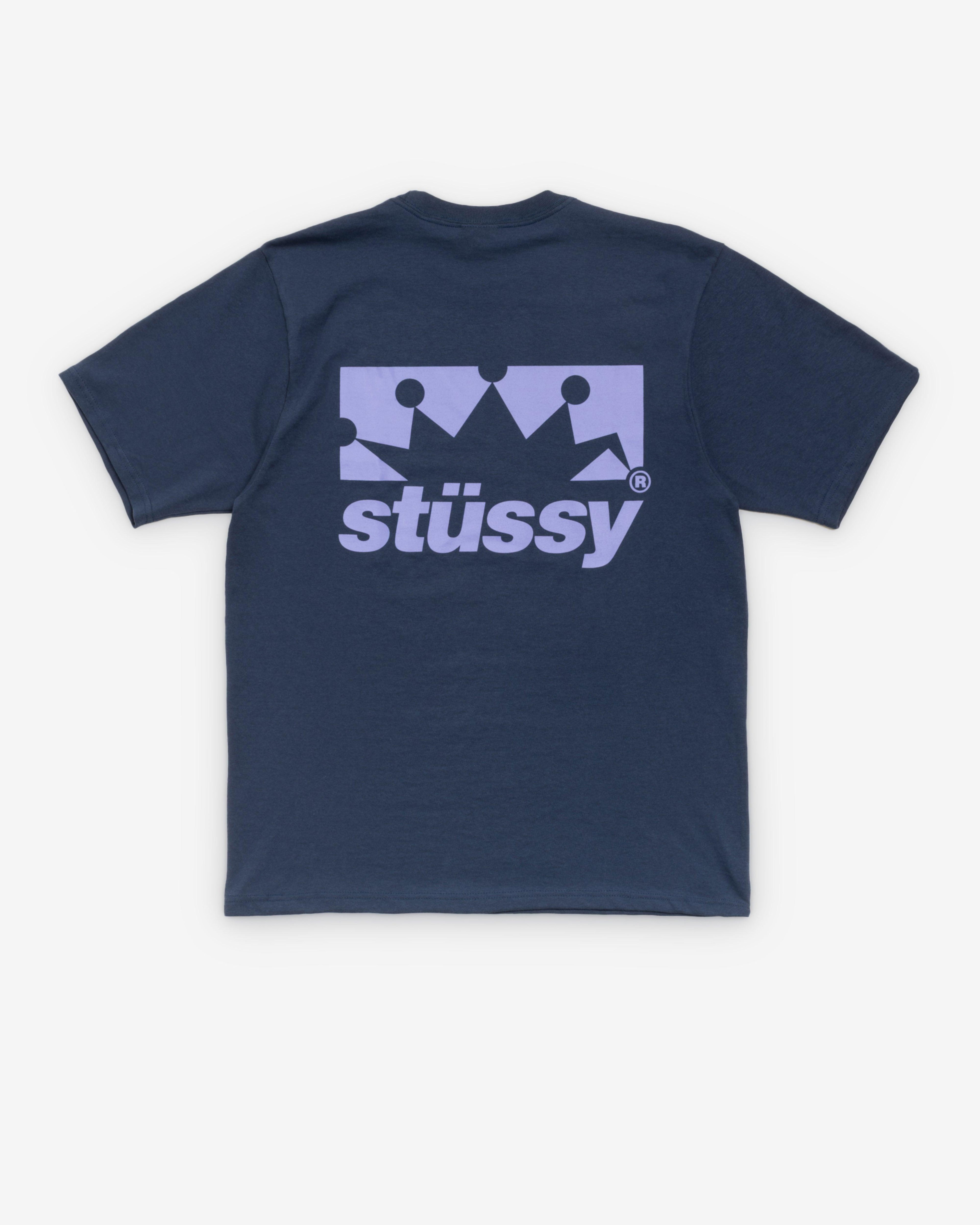 Stüssy  - Men's Box Crown Tee - (Navy) by STUSSY