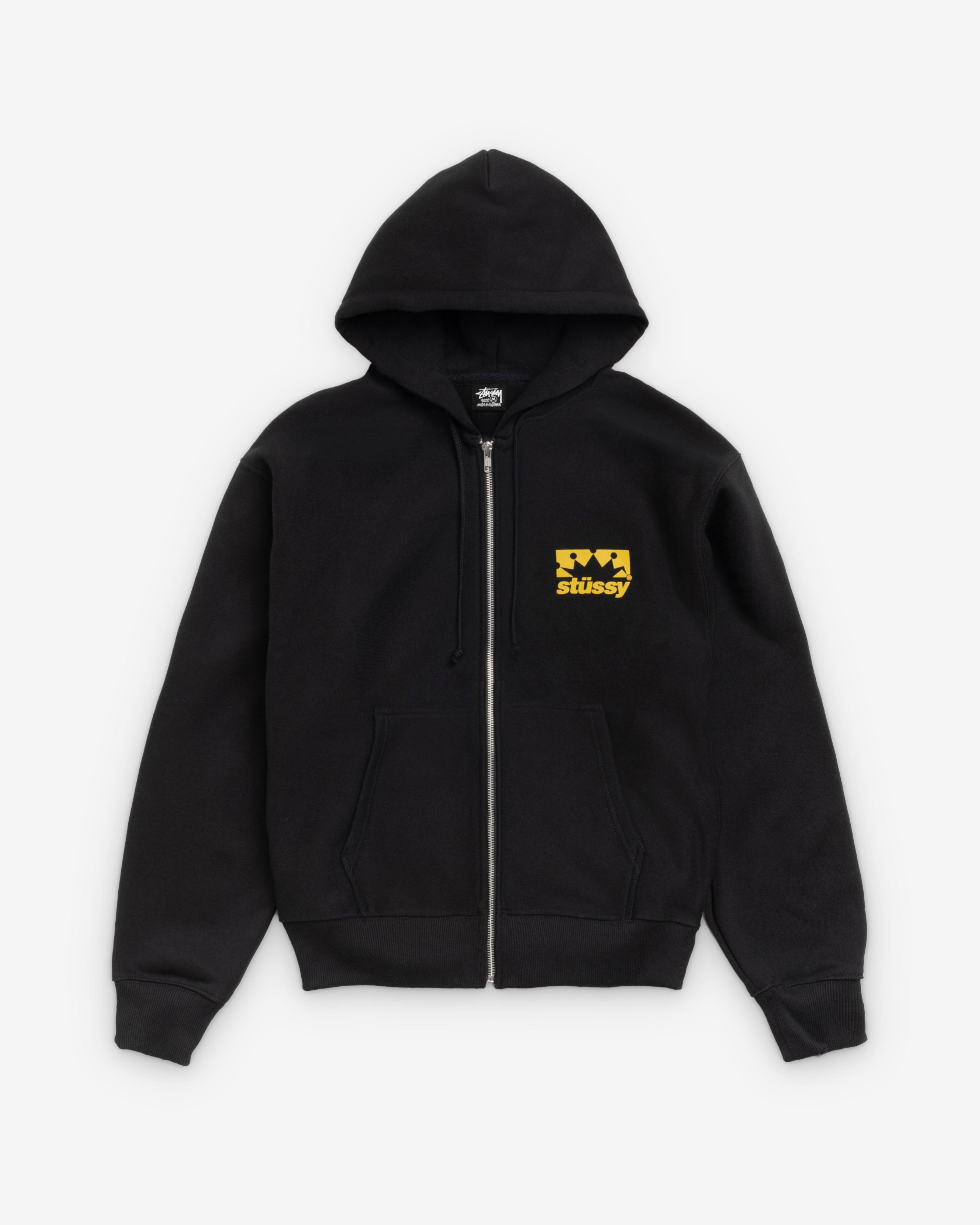 Stüssy  - Men's Box Crown Zip Hood - (Black) by STUSSY