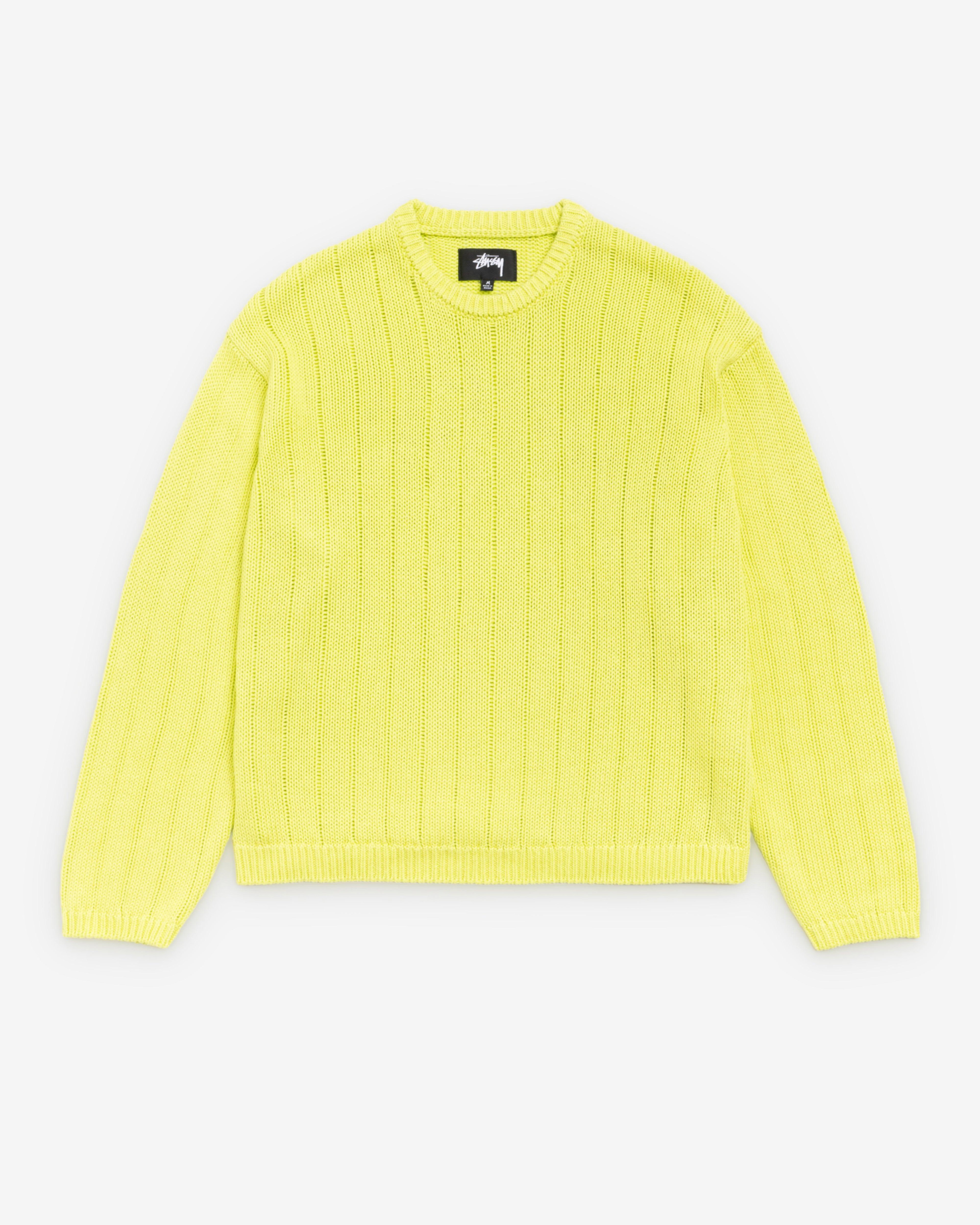 Stüssy - Men's Buana Logo Sweater - (Lime) by STUSSY