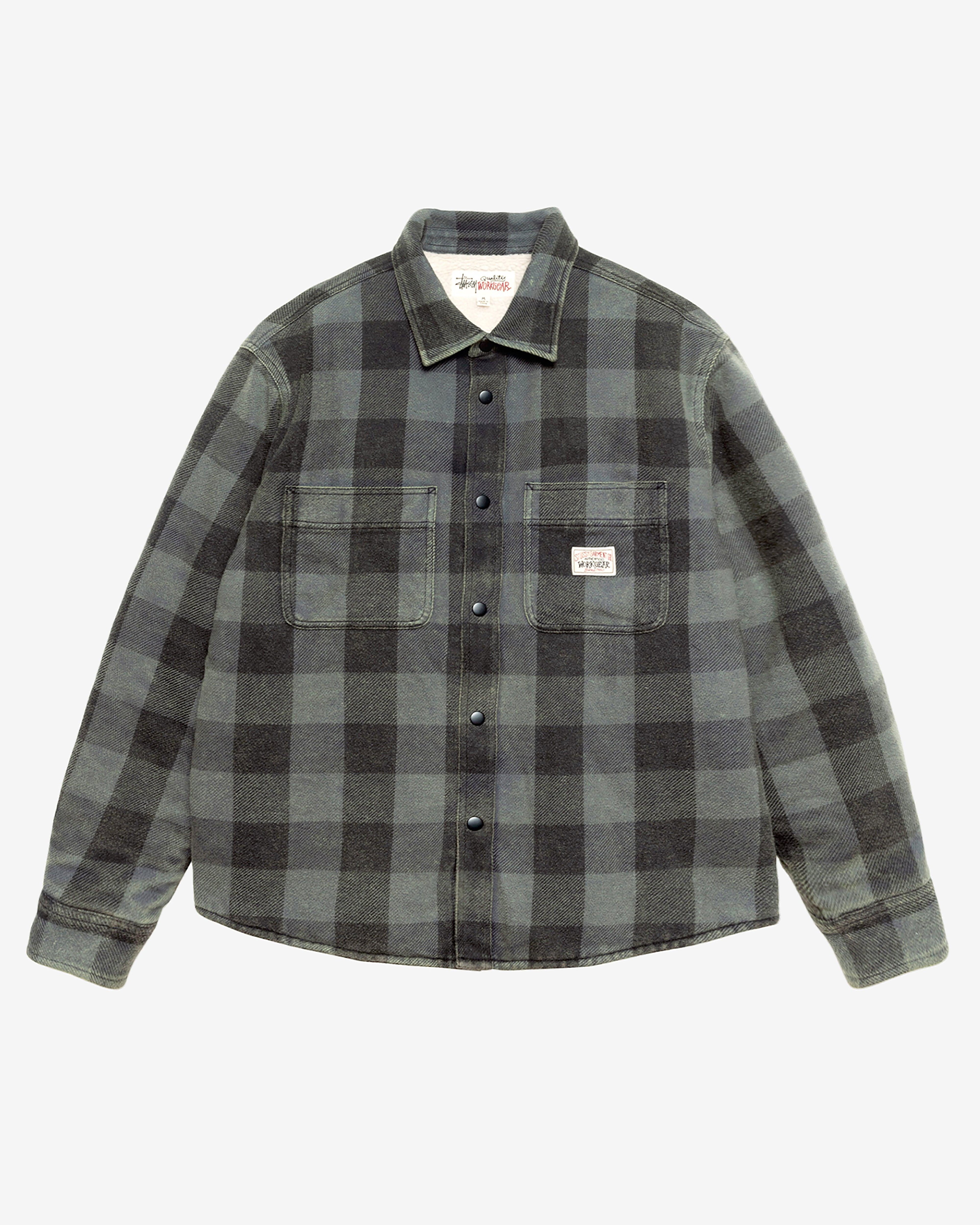 Stüssy - Men's Buffalo Plaid Shirt - (Grey) by STUSSY