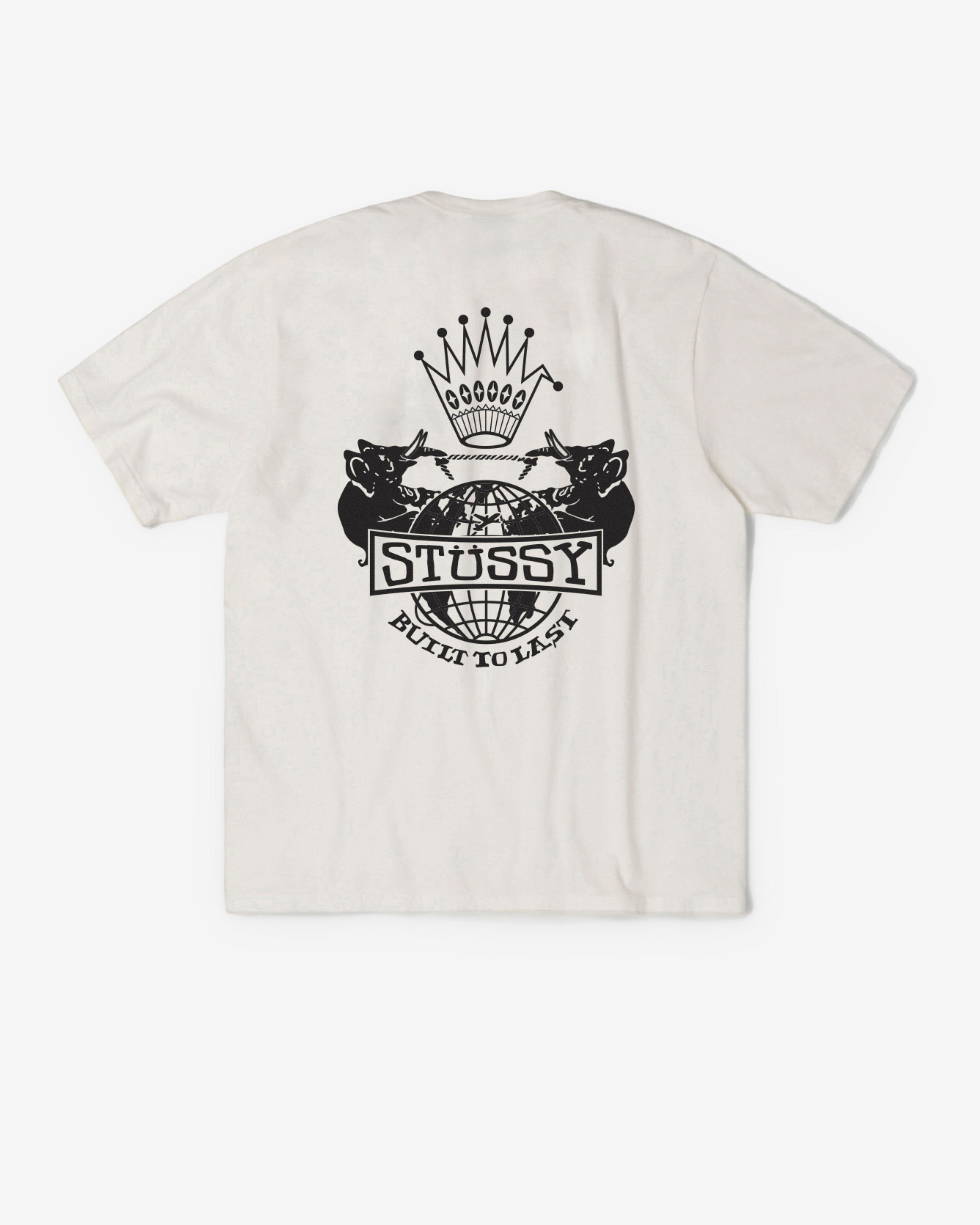 Stüssy - Men's Built To Last Pig. Dyed Tee - (Natural) by STUSSY Stüssy - Men's Built To Last Pig. Dyed Tee - (Natural) by STUSSY