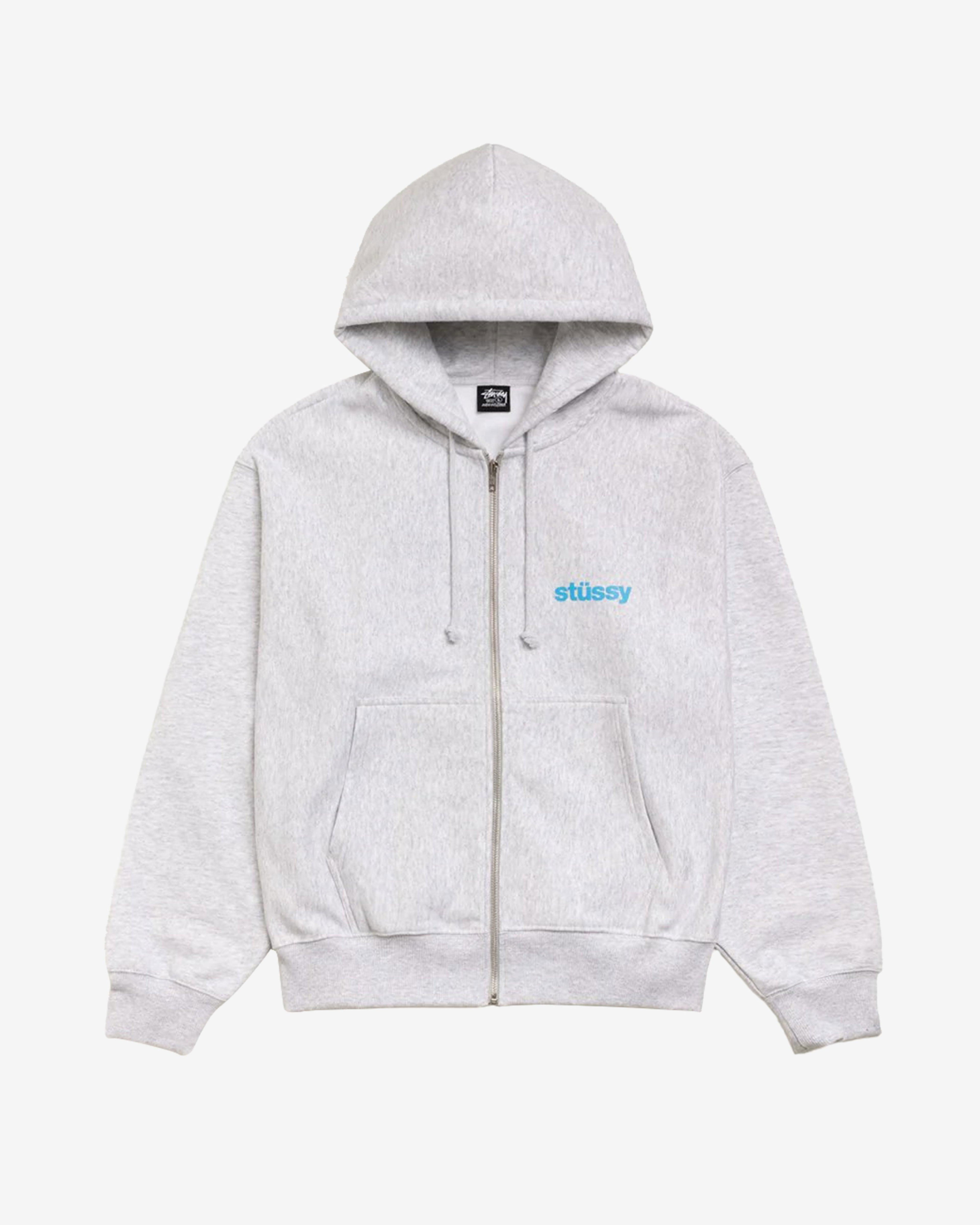 Stüssy - Men's Built Tough Zip Hoodie - (Ash Heather) by STUSSY