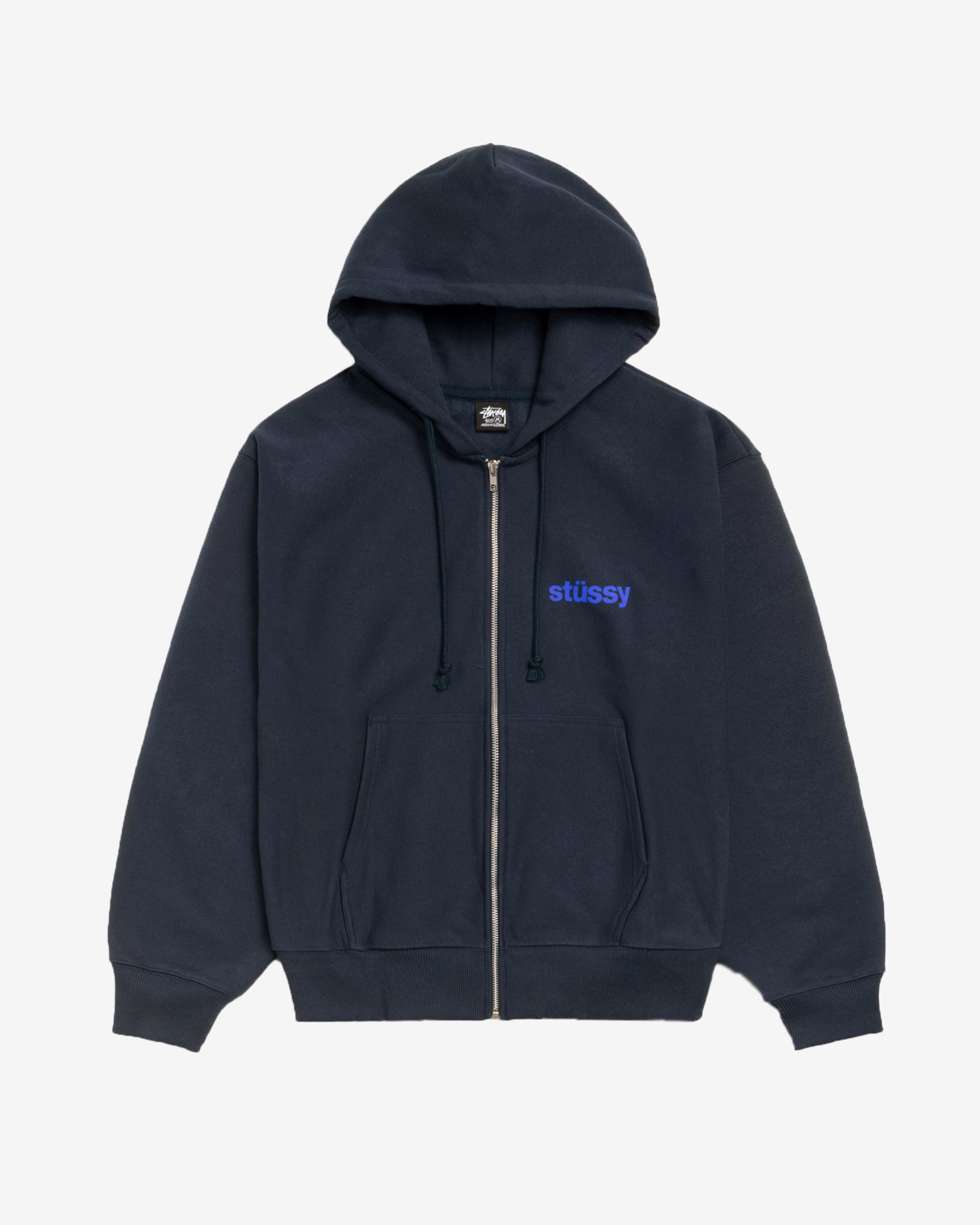 Stüssy - Men's Built Tough Zip Hoodie - (Navy) by STUSSY