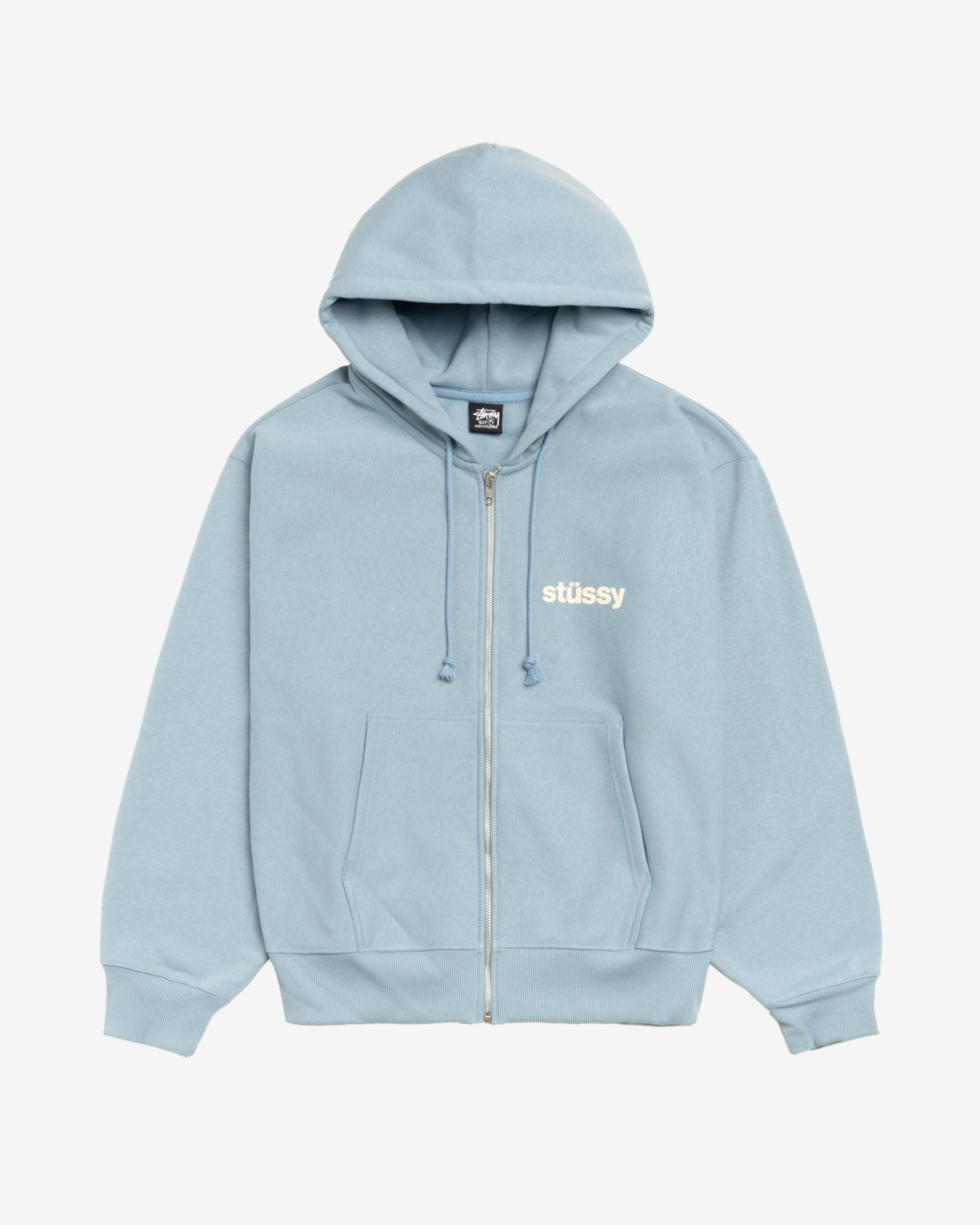 Stüssy - Men's Built Tough Zip Hoodie - (Slate) by STUSSY