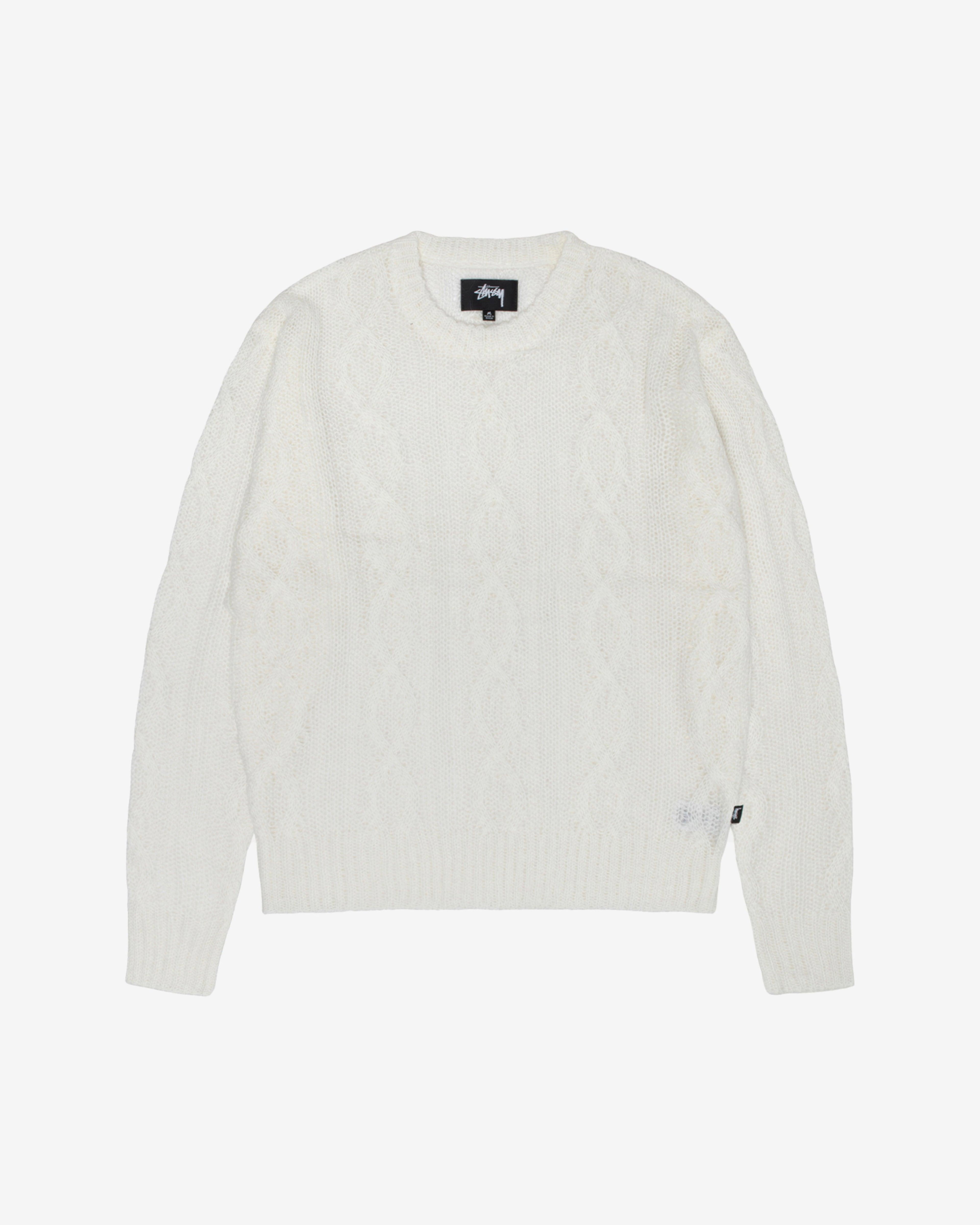 Stüssy - Men's Cable Loose Knit Sweater - (Ivory) by STUSSY