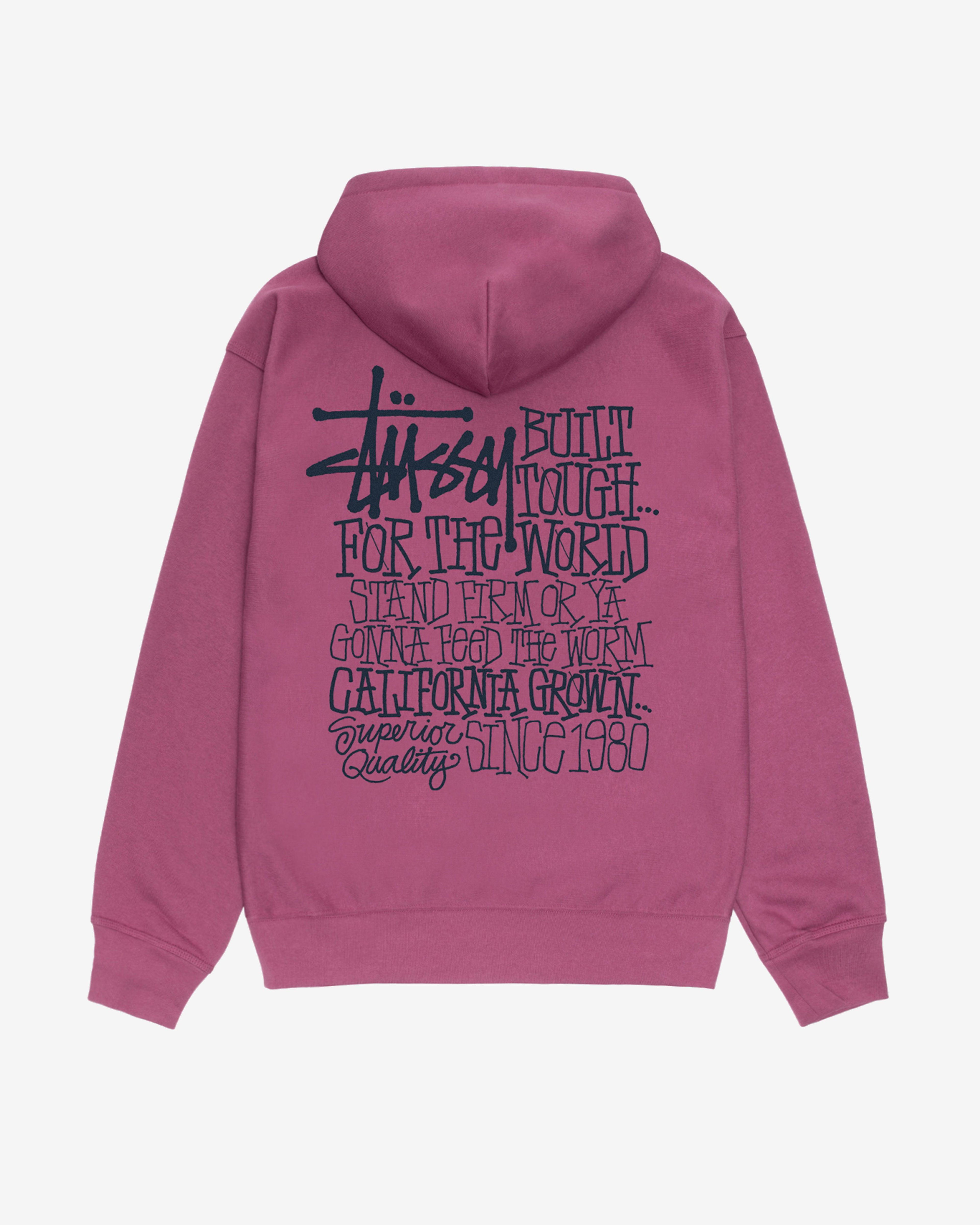 Stüssy - Men's California Grown Hoodie - (Berry) by STUSSY