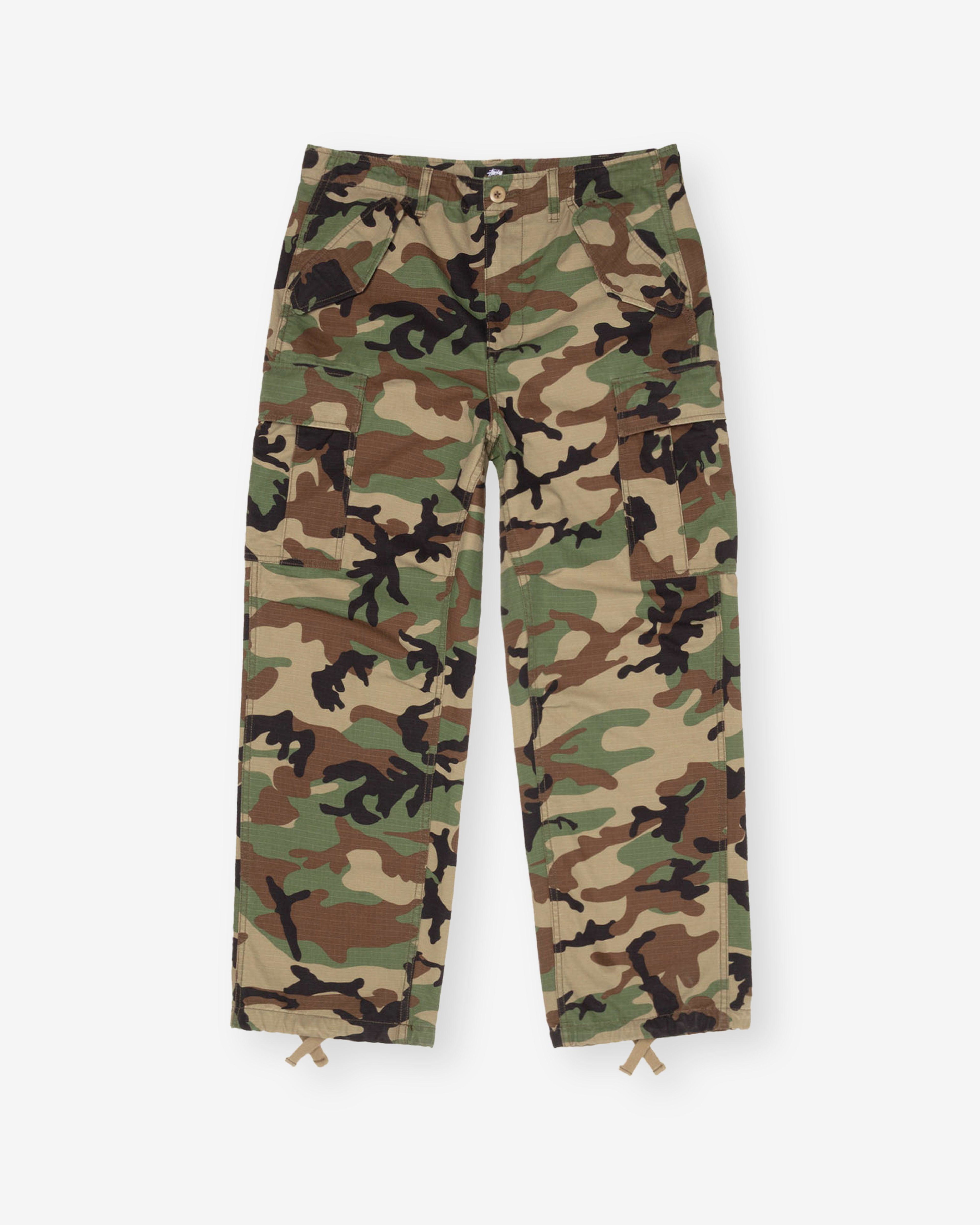 Stüssy - Men's Cargo Pant - (Woodland Camo) by STUSSY