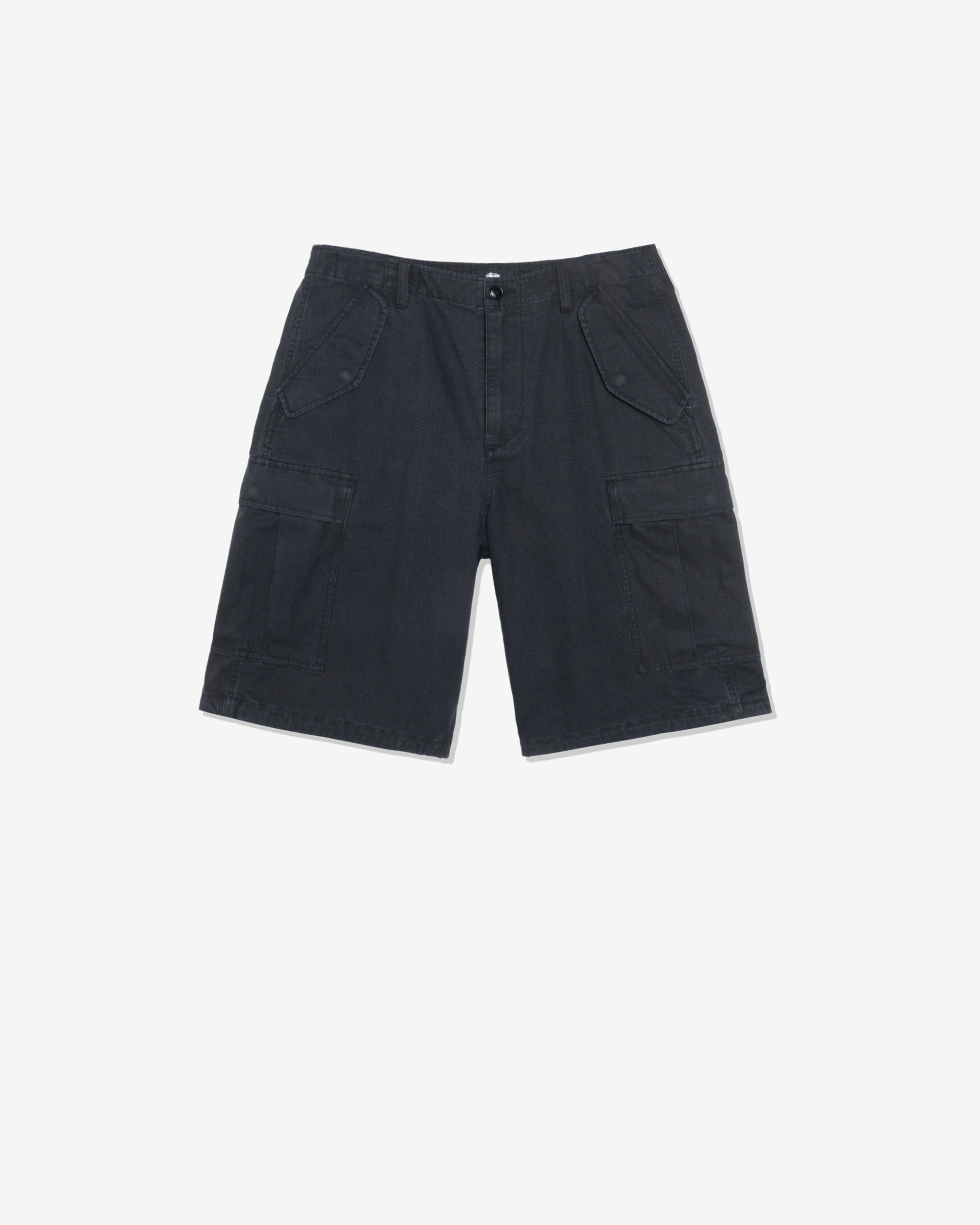 Stüssy - Men's Cargo Short Ripstop - (Black) by STUSSY