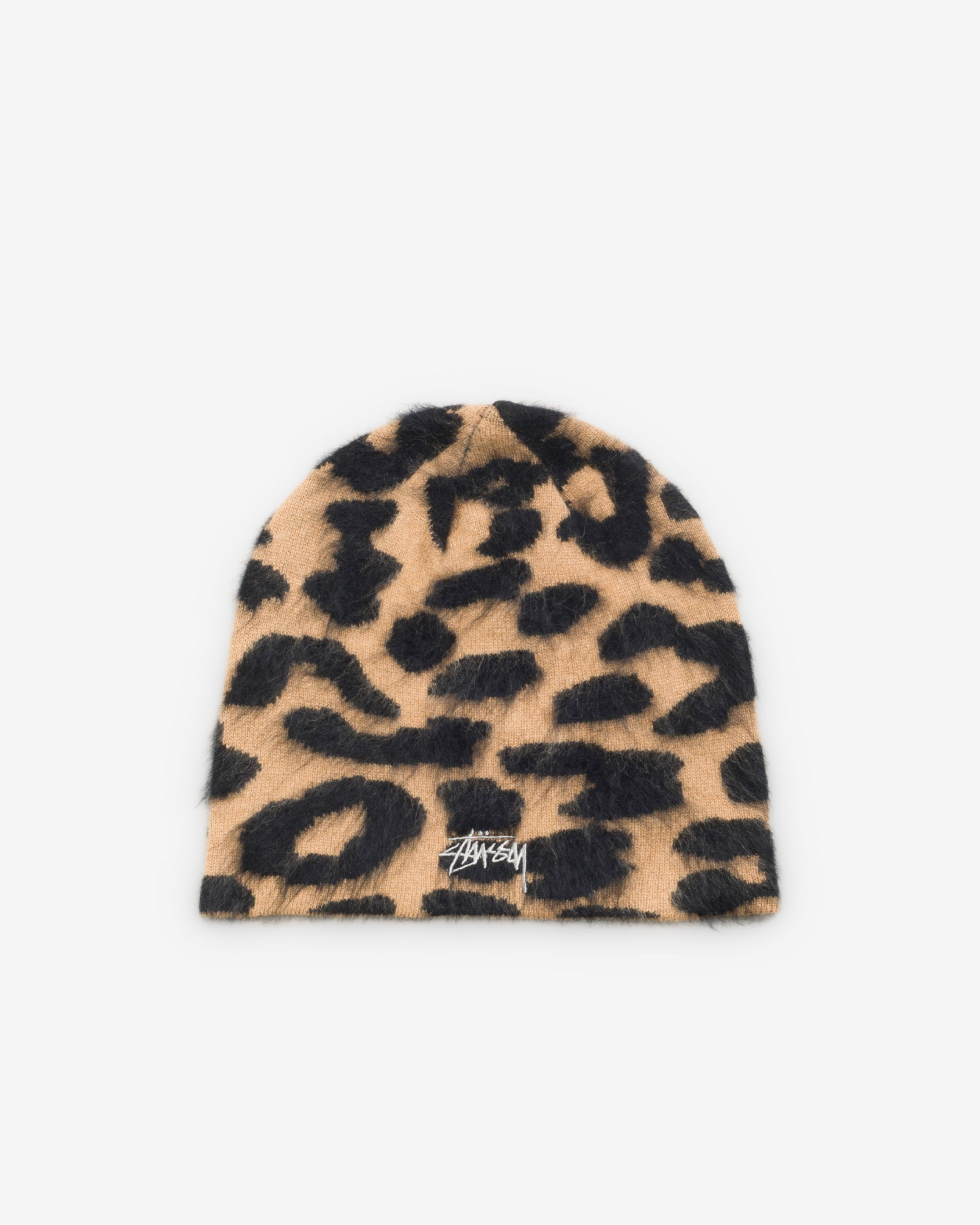 Stüssy - Men's Cashmere Leopard Skullcap - (Caramel) by STUSSY