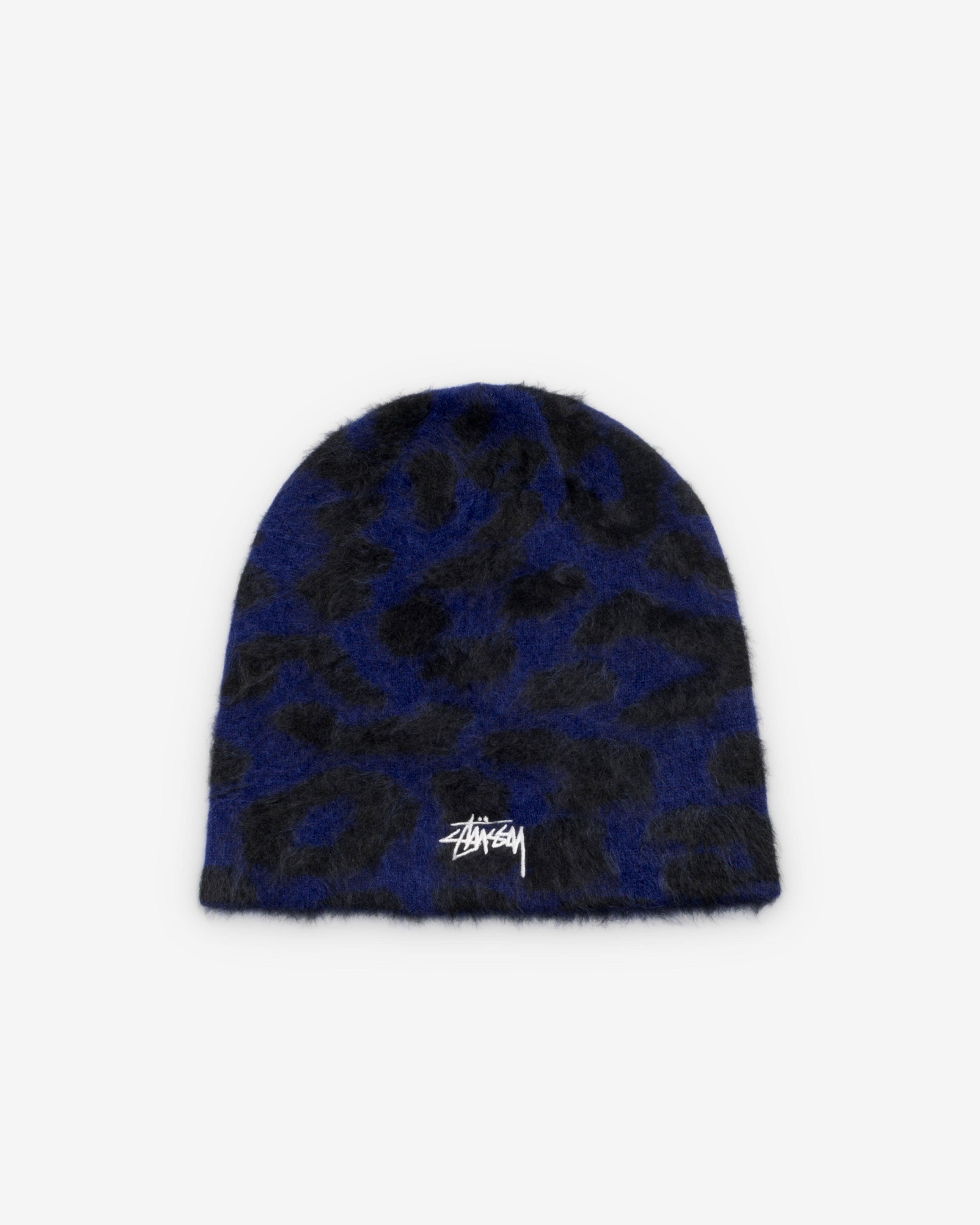 Stüssy - Men's Cashmere Leopard Skullcap - (Royal Blue) by STUSSY