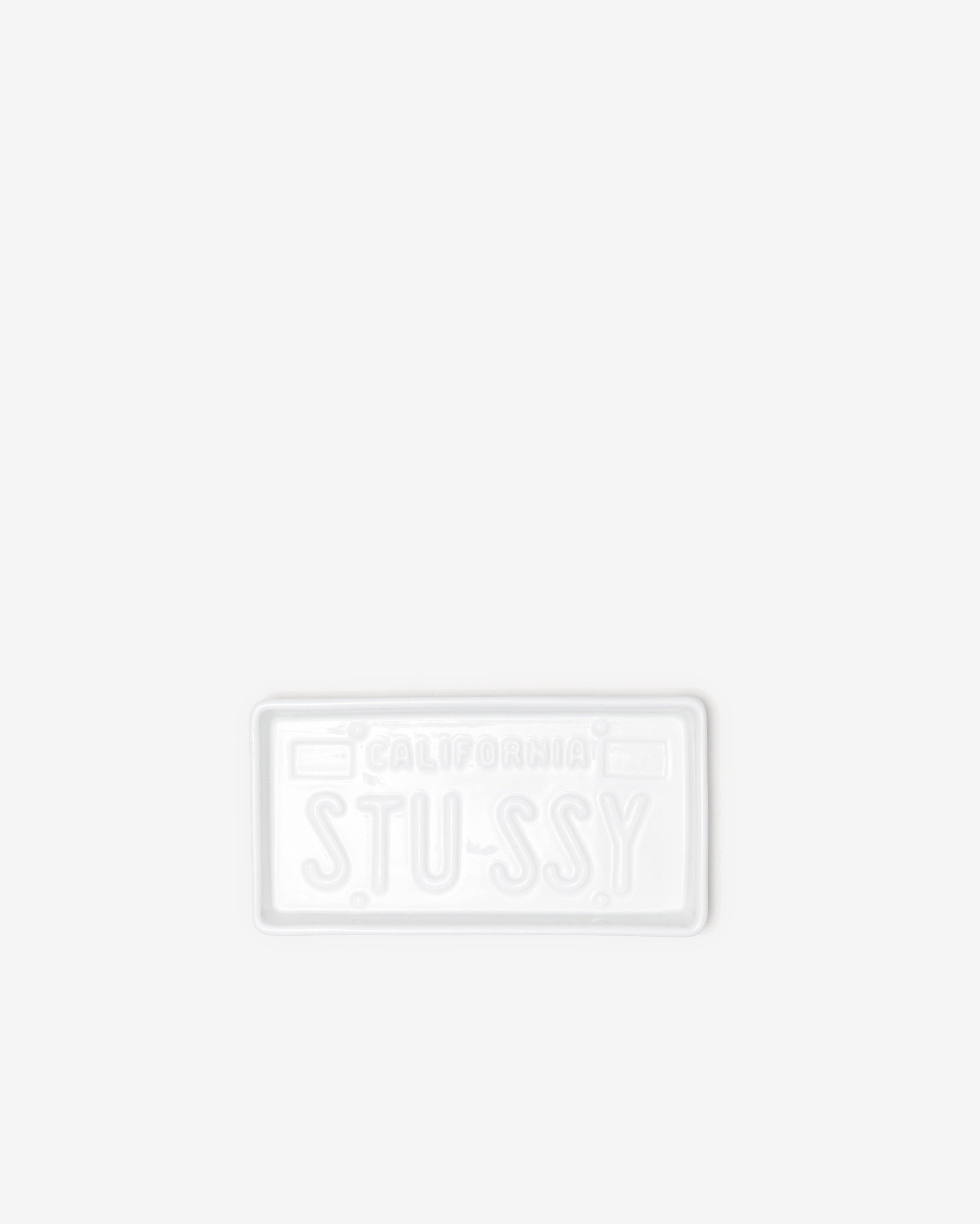 Stüssy - Men's Ceramic License Plate Tray - (Ceramic White) by STUSSY