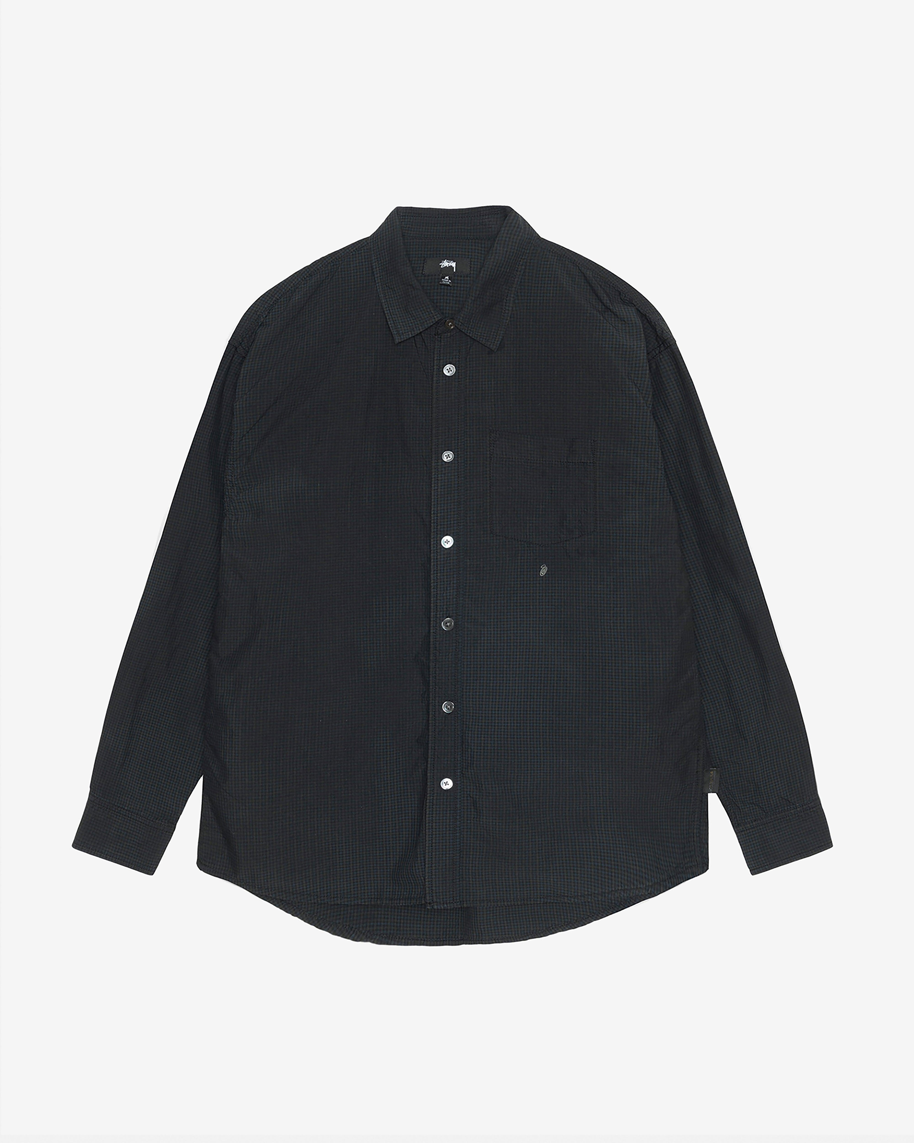 Stüssy - Men's Classic Ls Shirt Sprayed - (Blue) by STUSSY