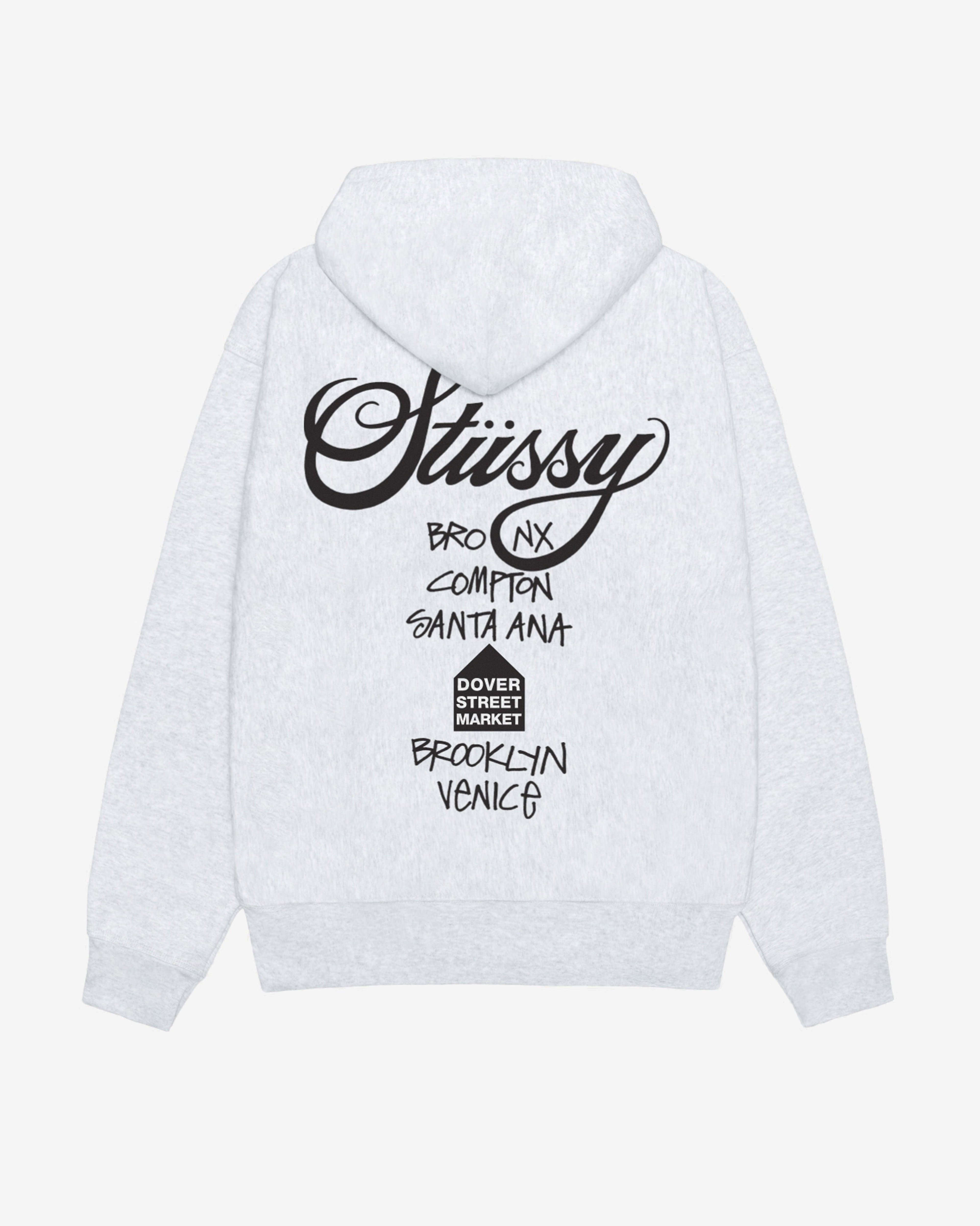 Stüssy - Men’s DSM World Tour Hoodie - (Ash Heather) by STUSSY