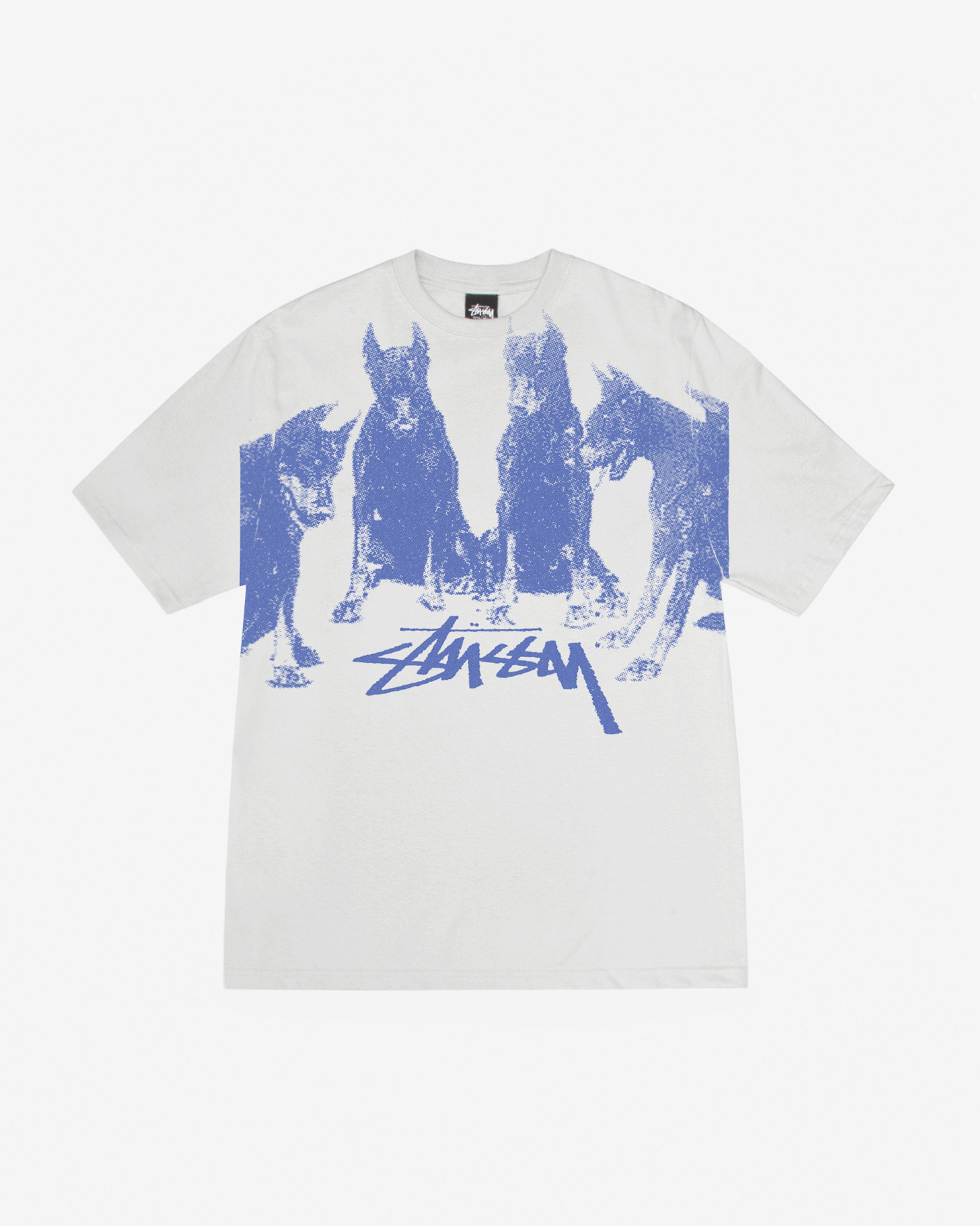 Stüssy - Men's Dobermans Tee - (Fog) by STUSSY