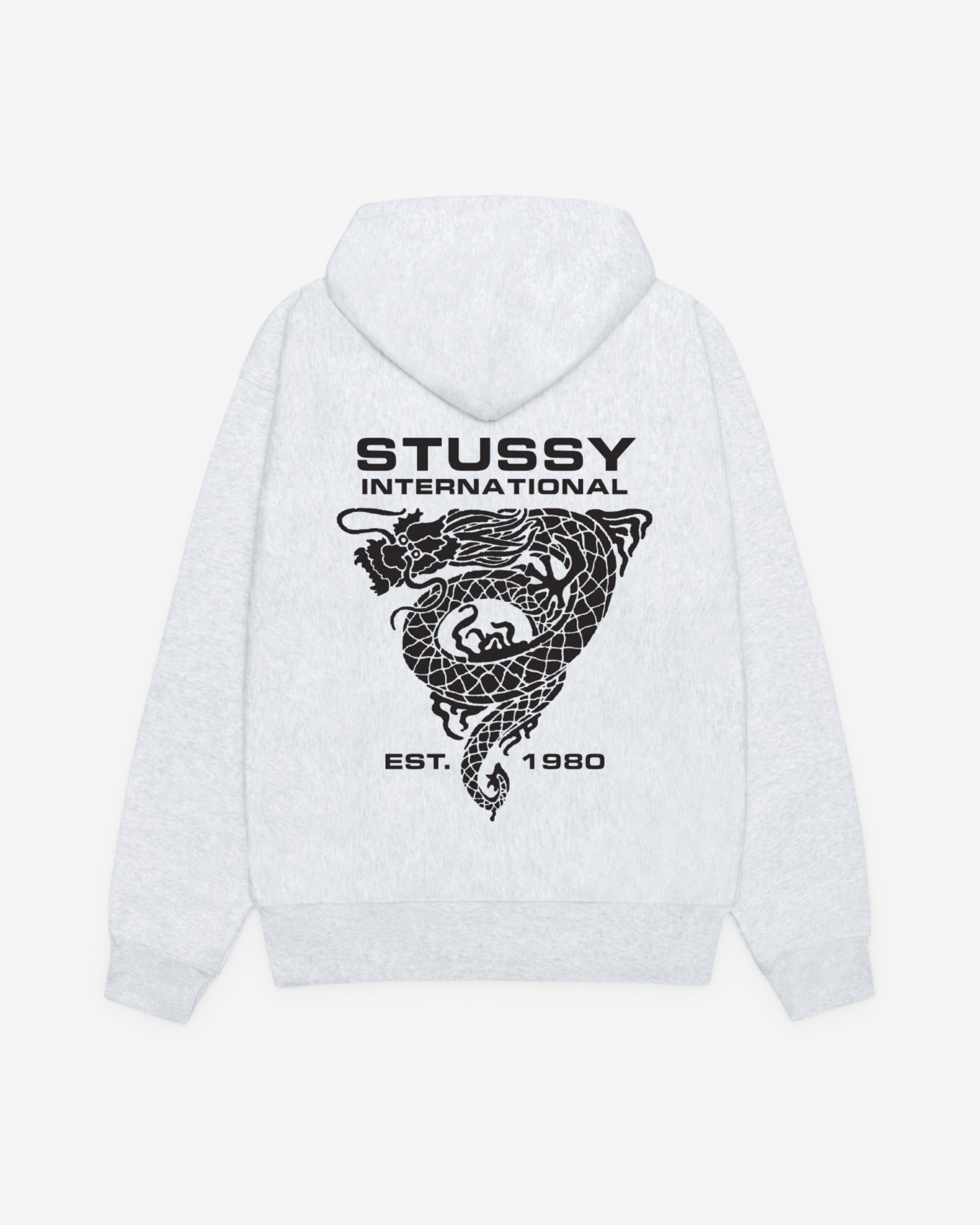 Stüssy - Men's Dragon Hood - (Ash Heather) by STUSSY