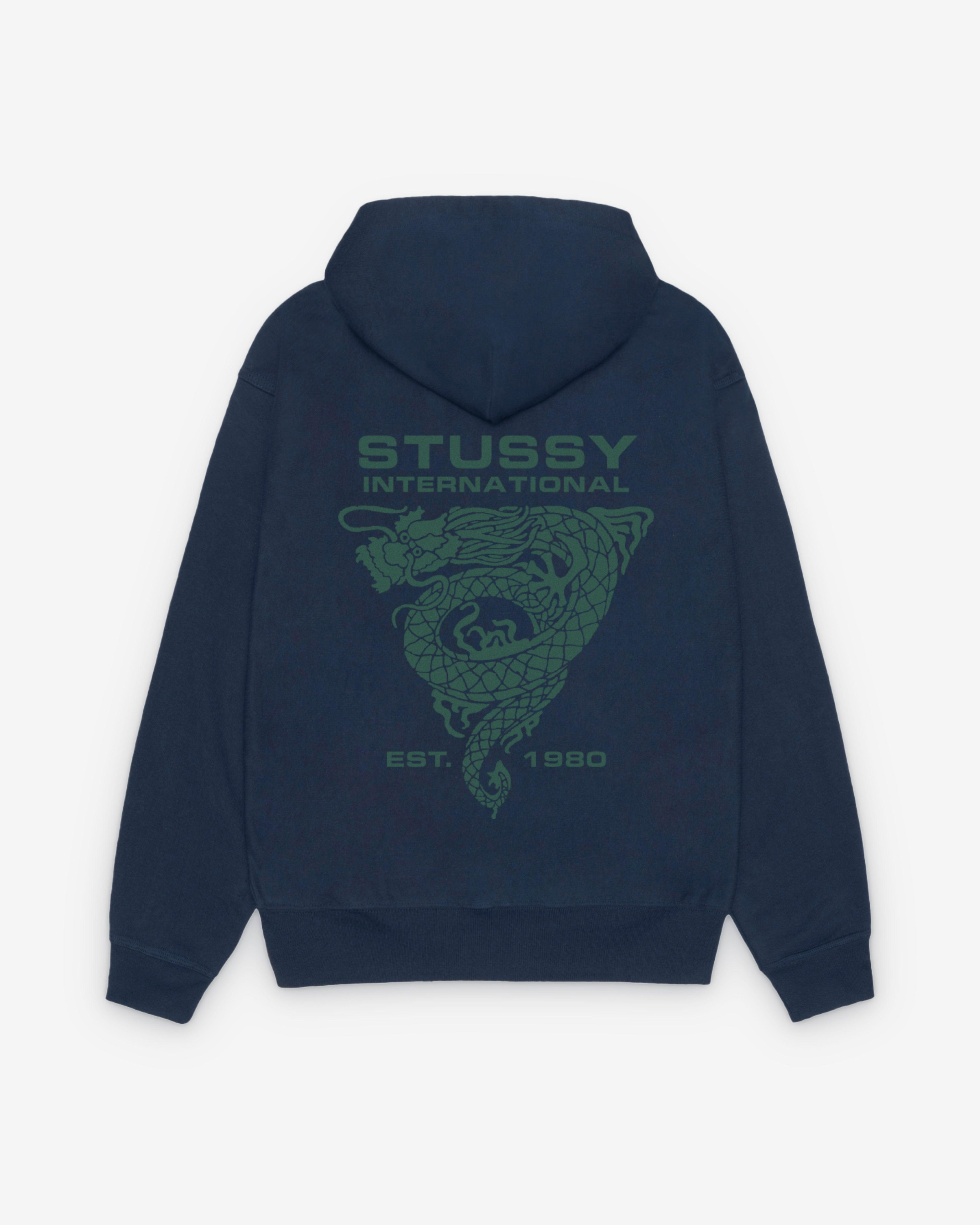 Stüssy - Men's Dragon Hood - (Navy) by STUSSY