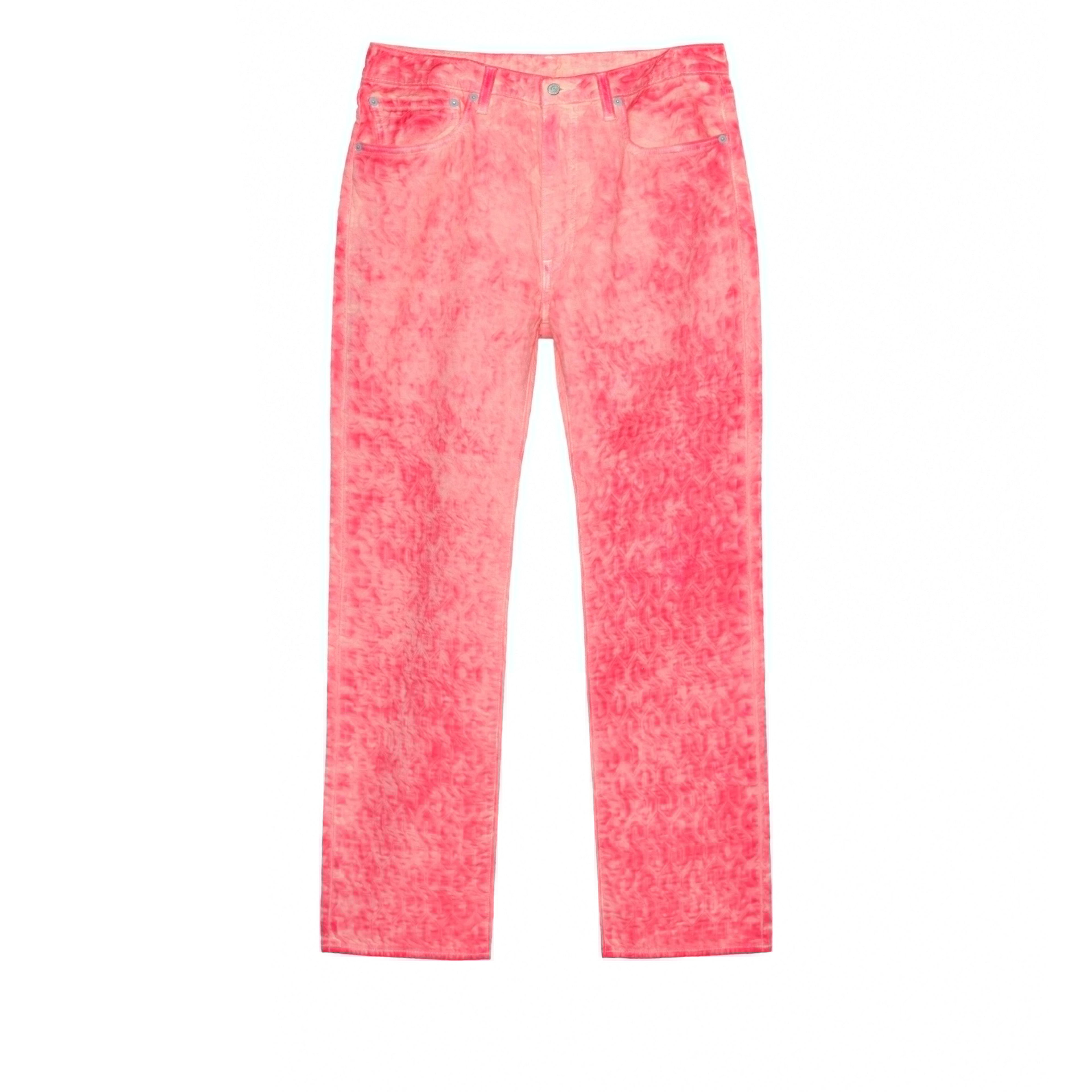 Stüssy - Men's Dyed Jacquard Jean - (Pink) by STUSSY