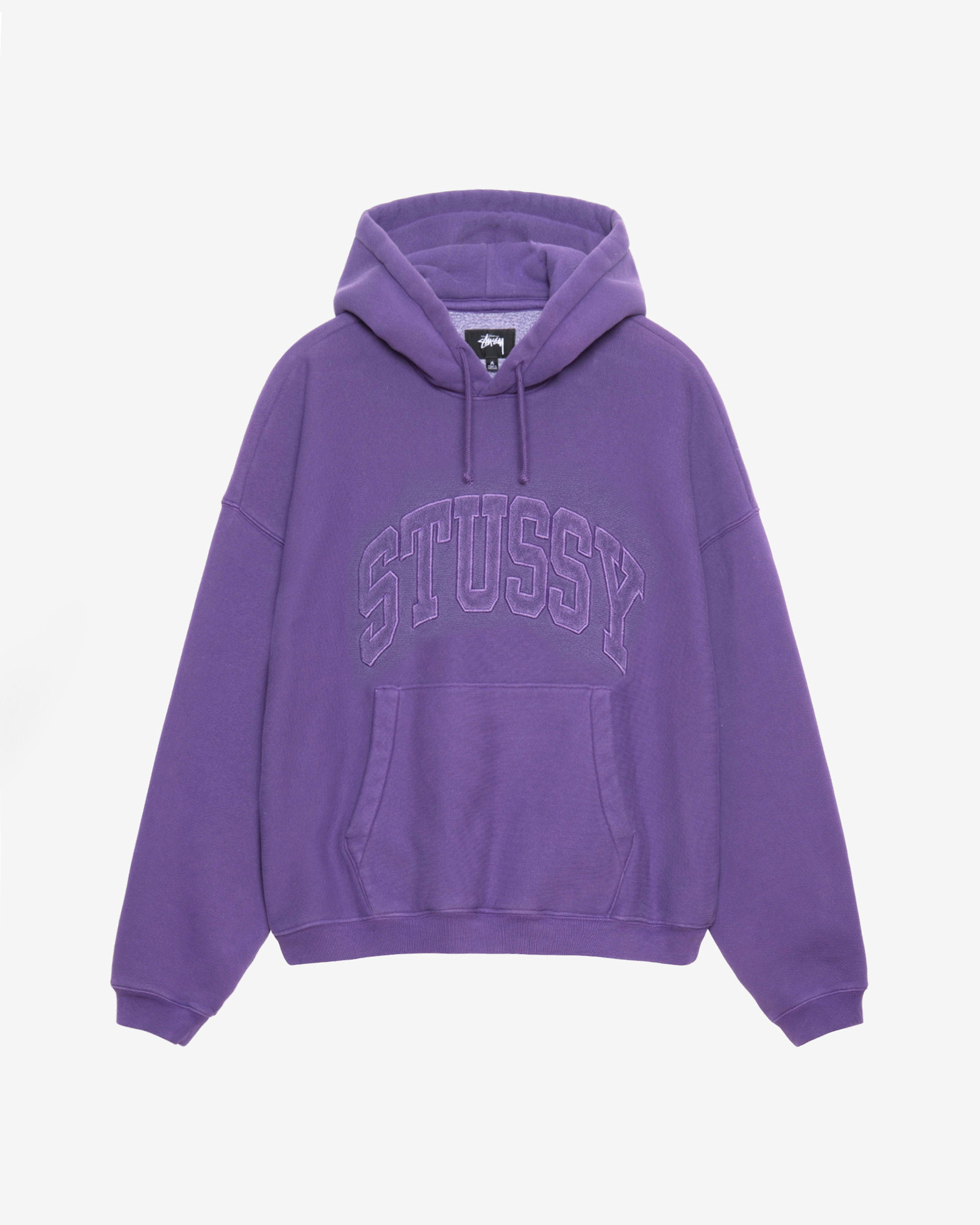 Stüssy - Men's Embroidered Relaxed Hood - (Purple) by STUSSY