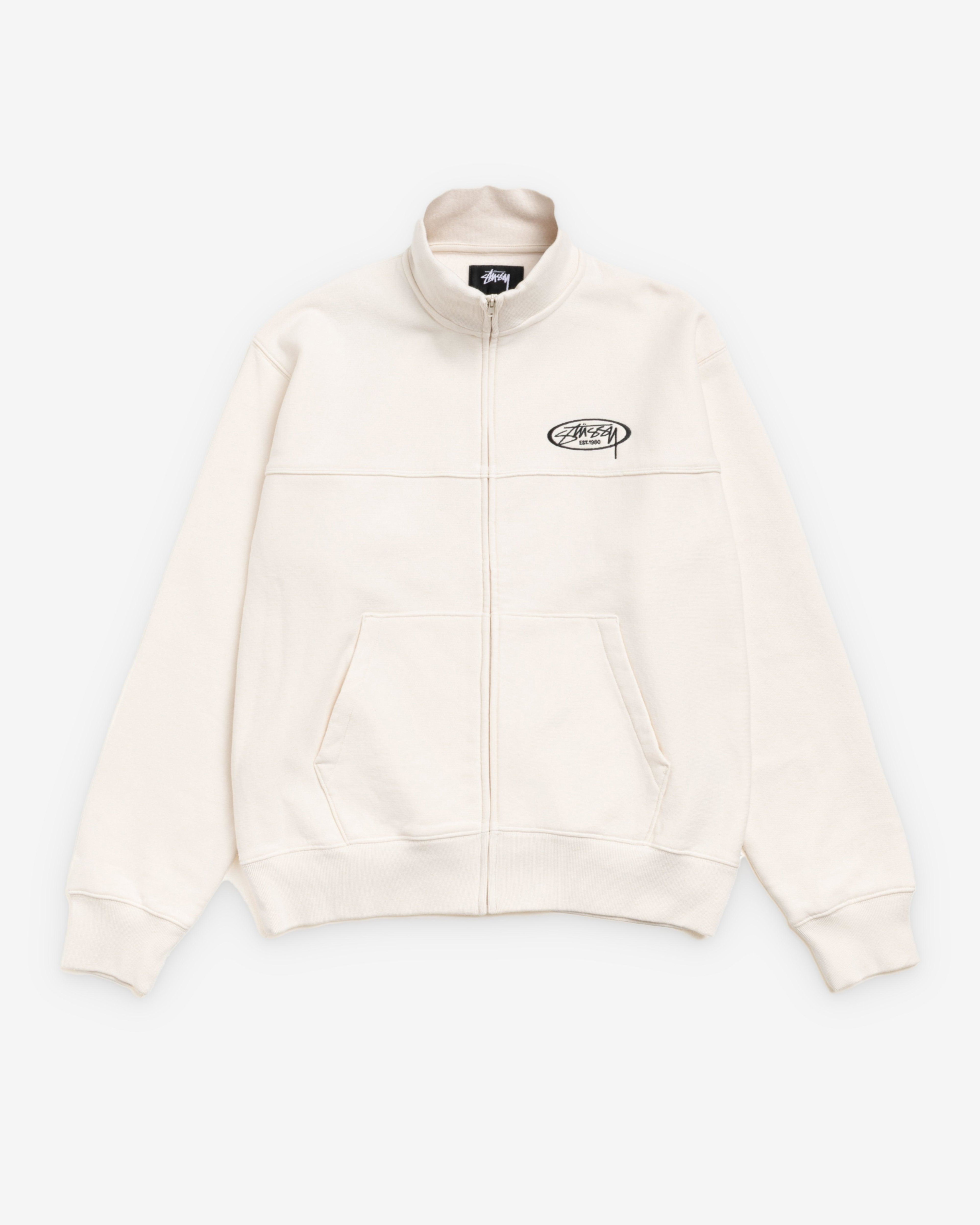 Stüssy - Men's Fleece Track Jacket - (Cream) by STUSSY