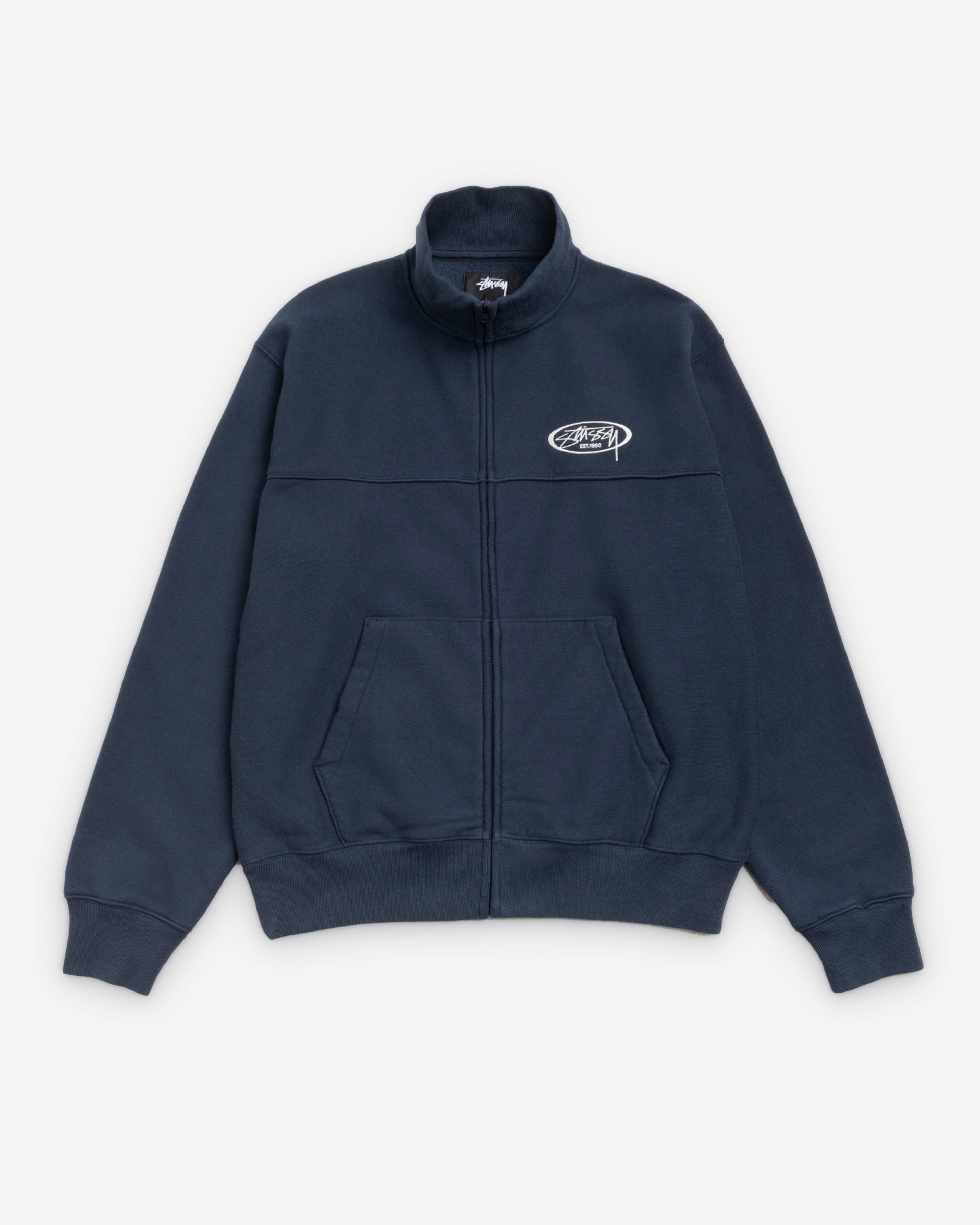 Stüssy - Men's Fleece Track Jacket - (Navy) by STUSSY