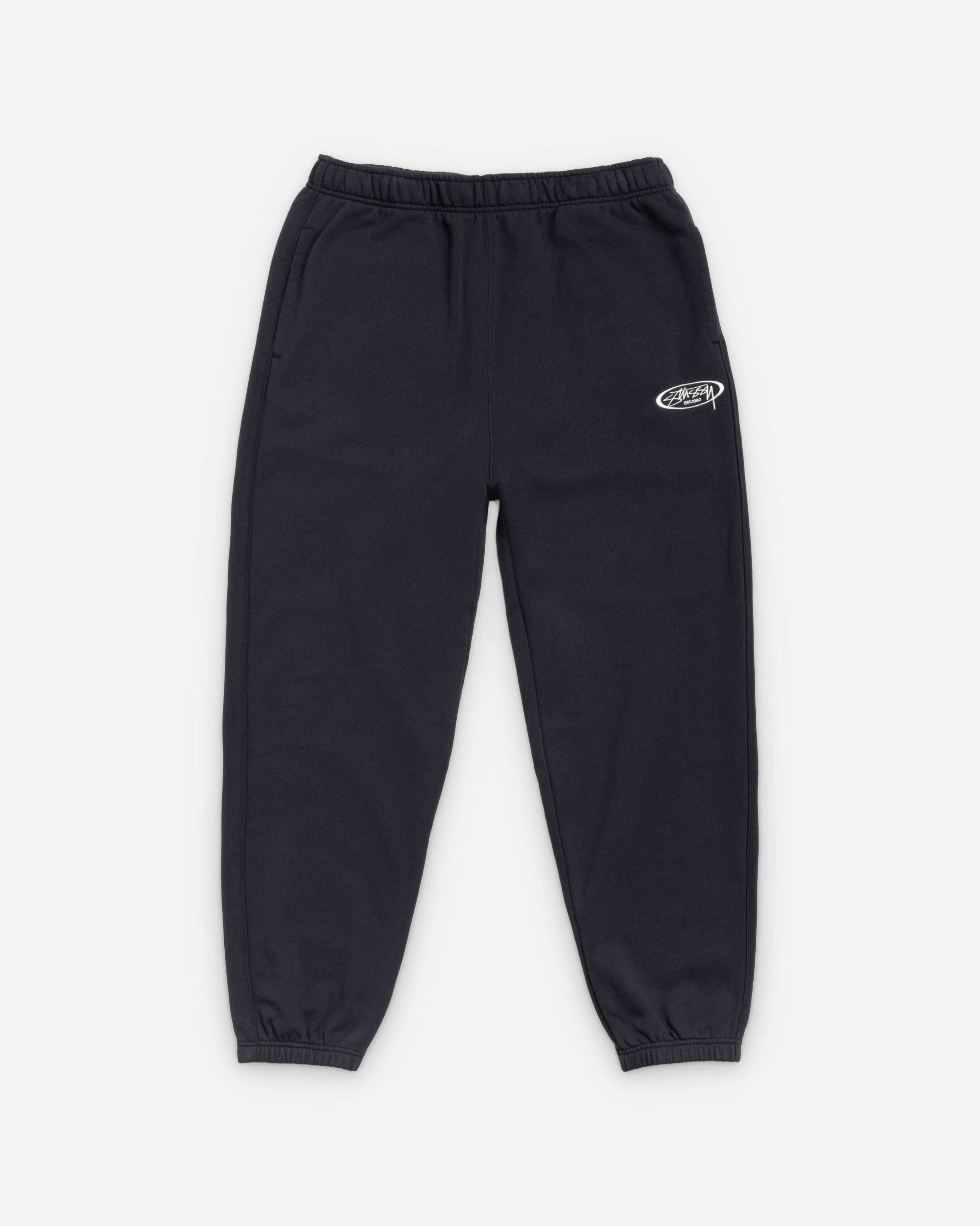 Stüssy - Men's Fleece Track Pant - (Black) by STUSSY