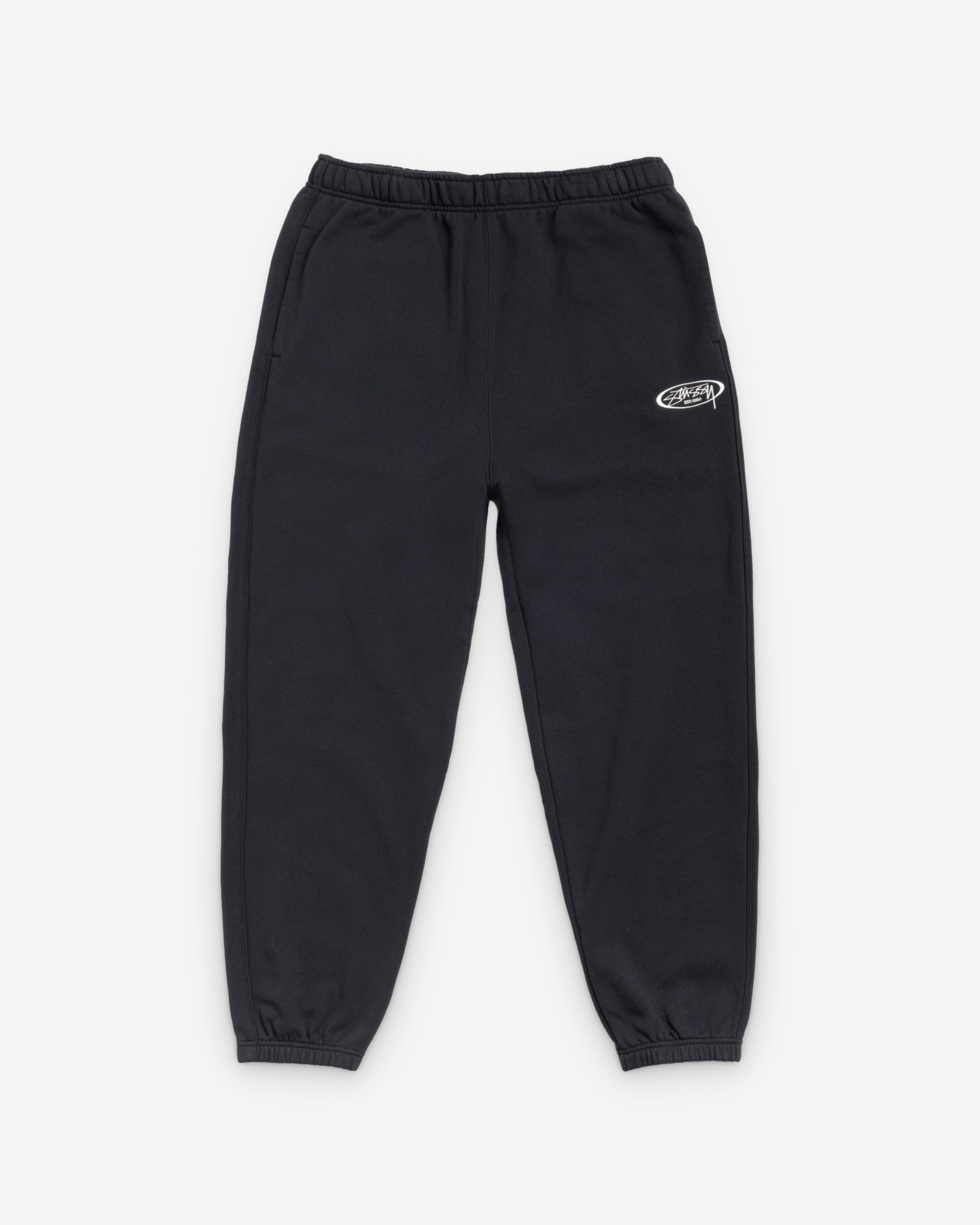 Stüssy - Men's Fleece Track Pant - (Black) by STUSSY