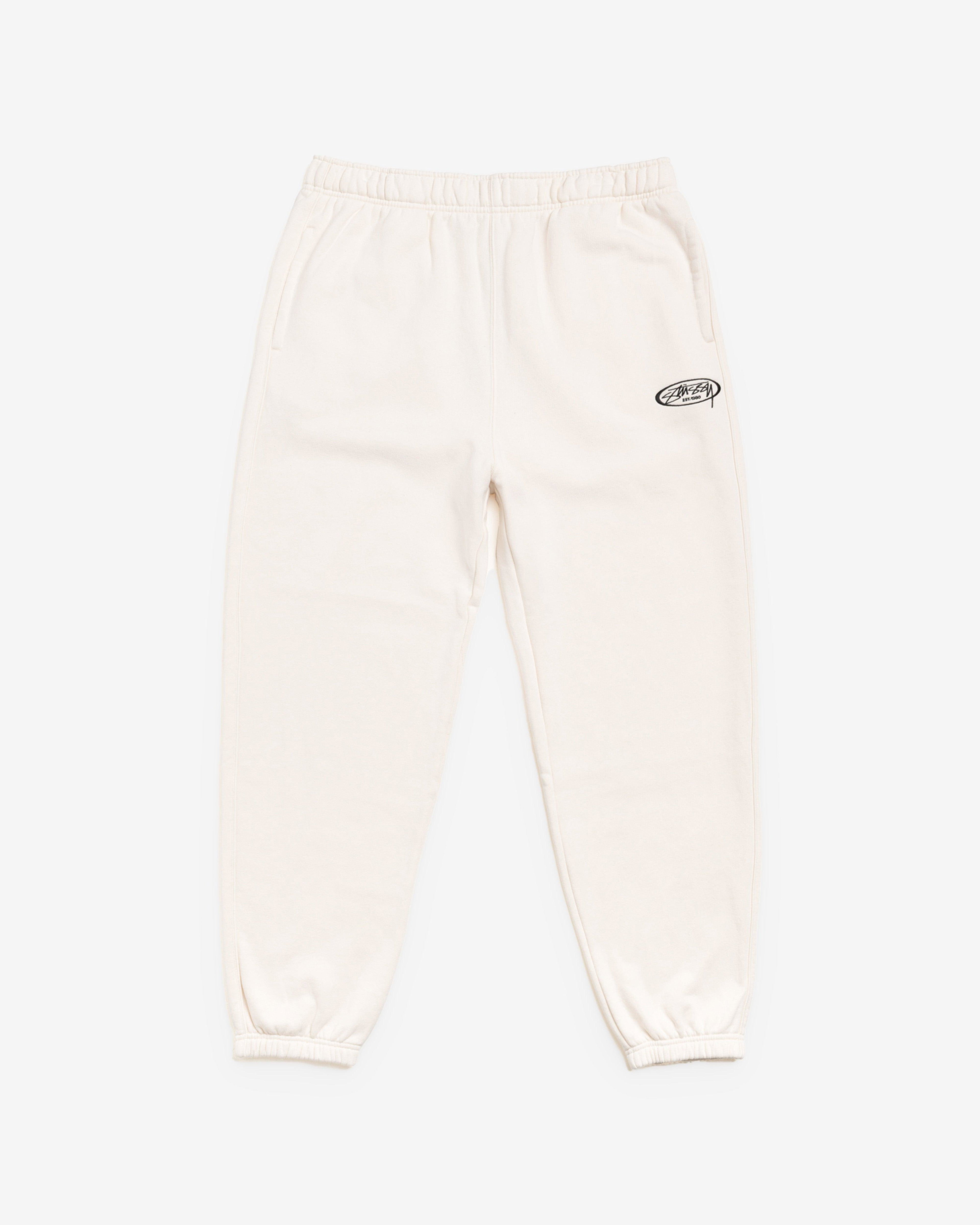 Stüssy - Men's Fleece Track Pant - (Cream) by STUSSY