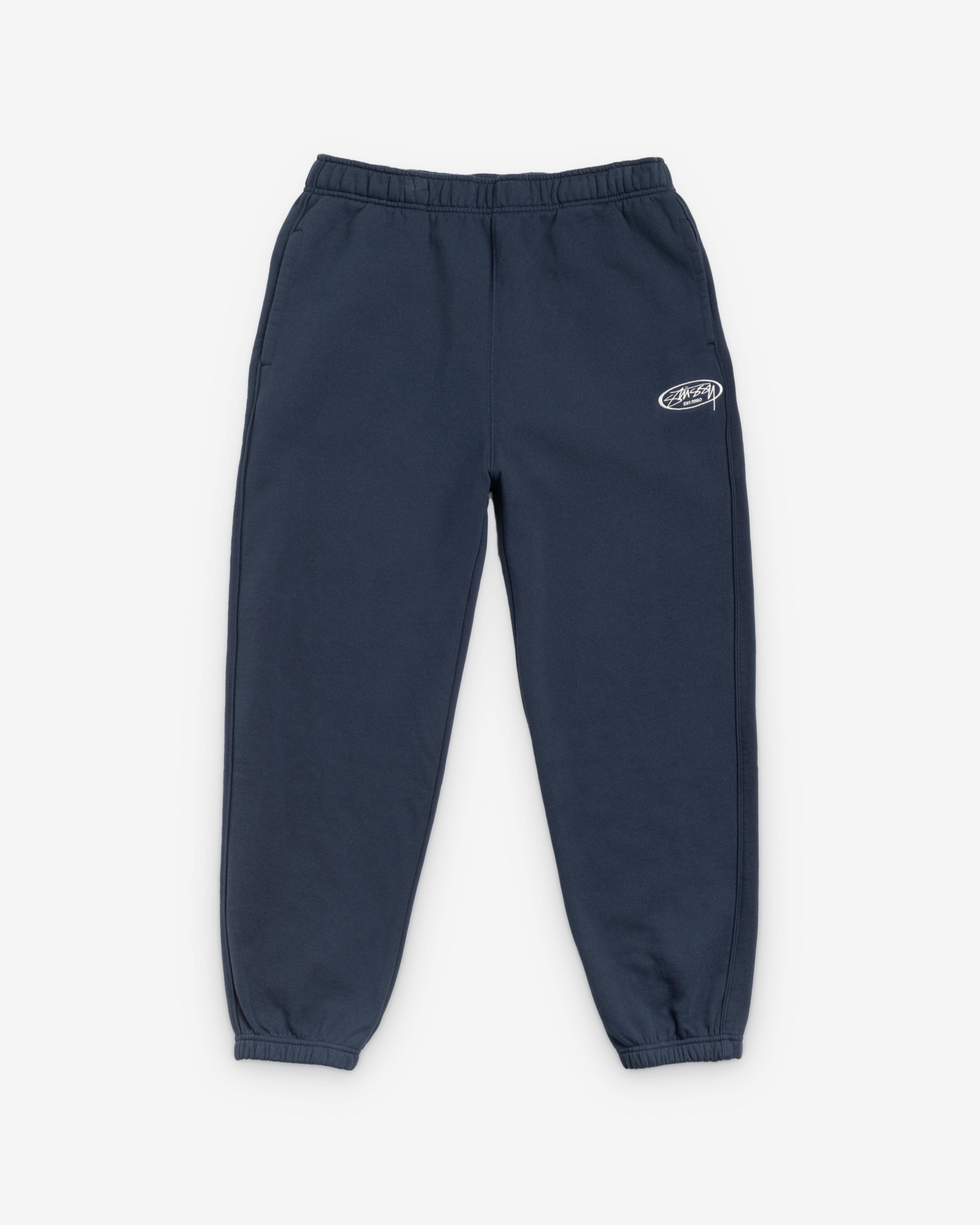 Stüssy - Men's Fleece Track Pant - (Navy) by STUSSY