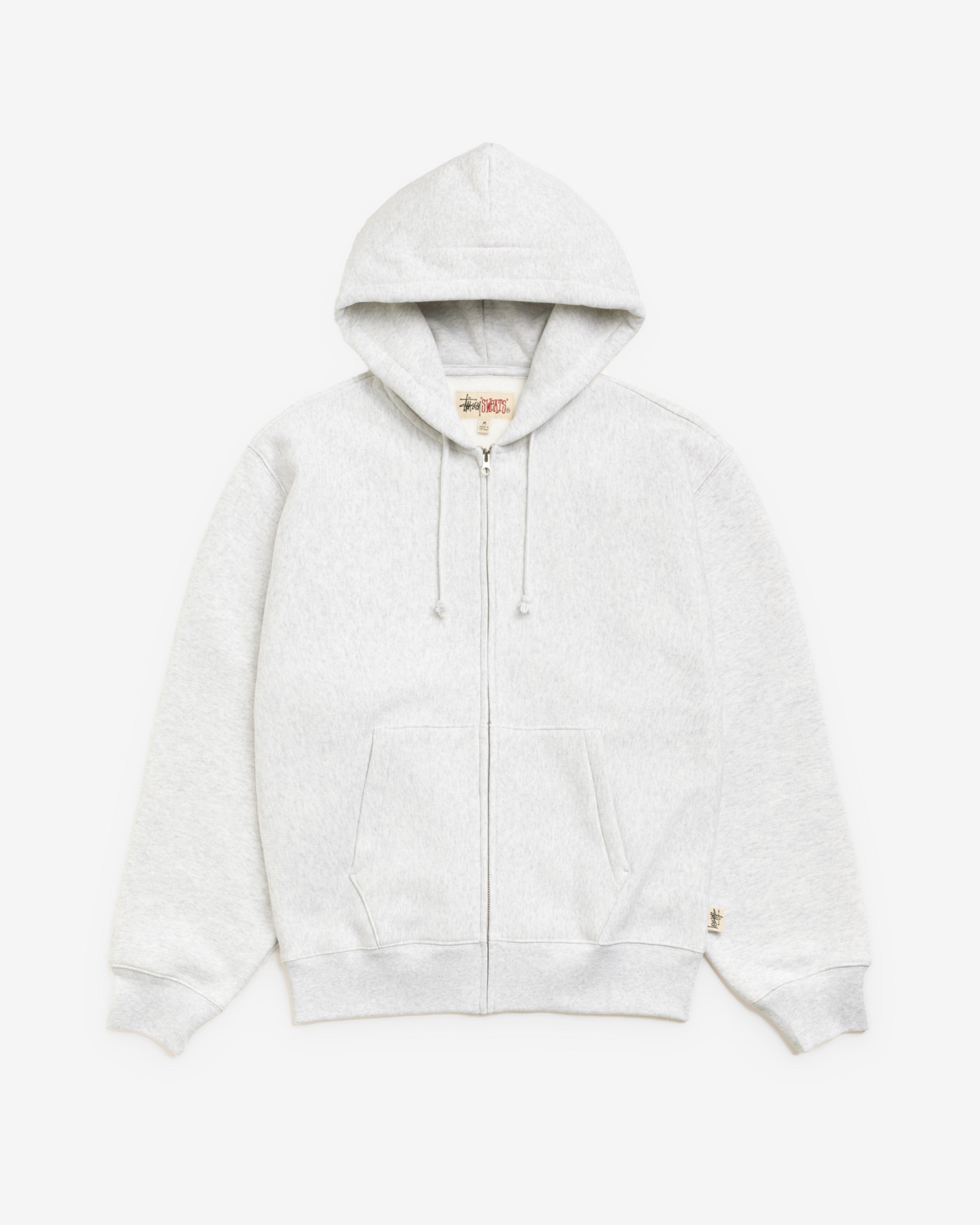 Stüssy - Men's Fleece Zip Hoodie - (Ash Heather) by STUSSY