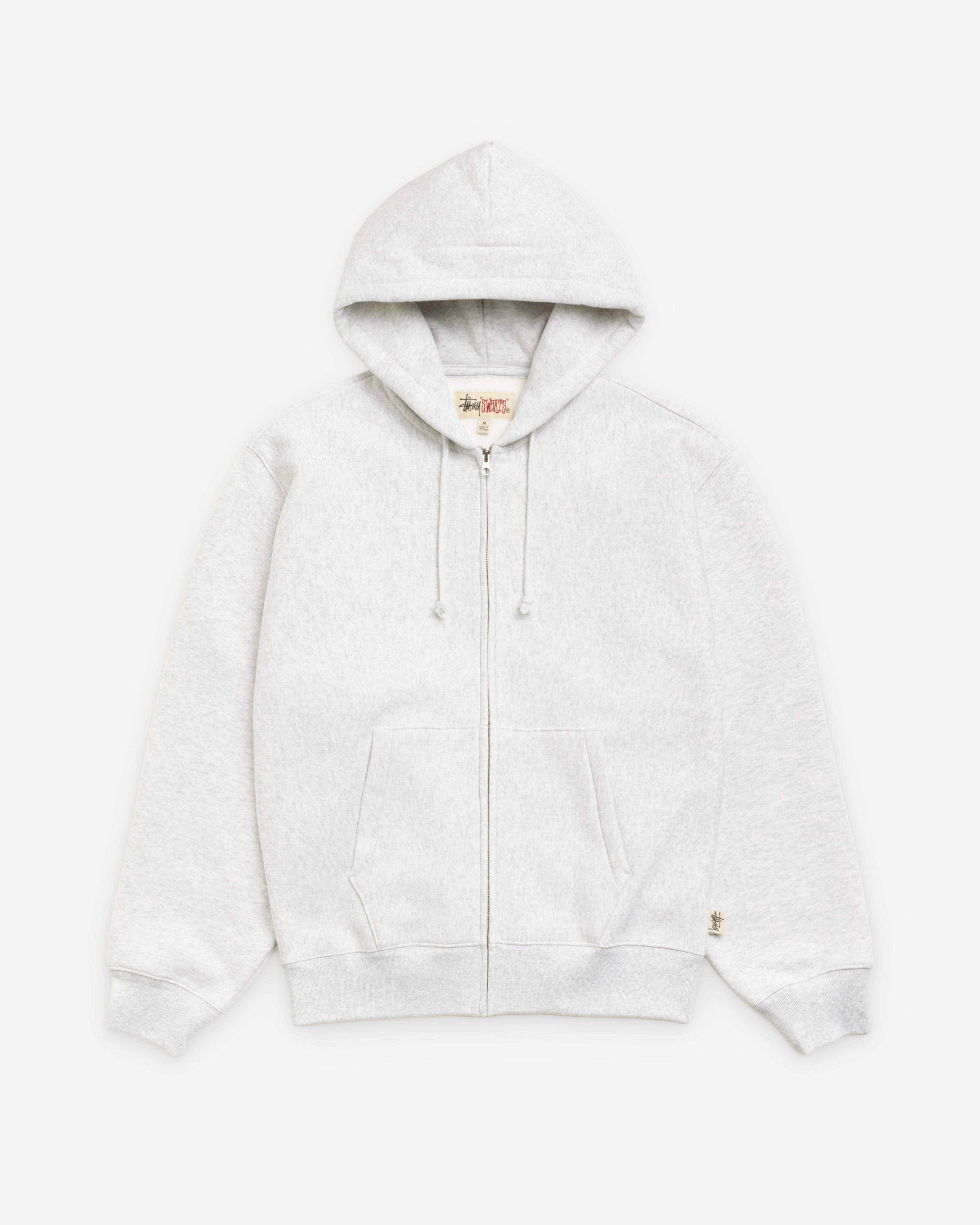 Stüssy - Men's Fleece Zip Hoodie - (Ash Heather) by STUSSY