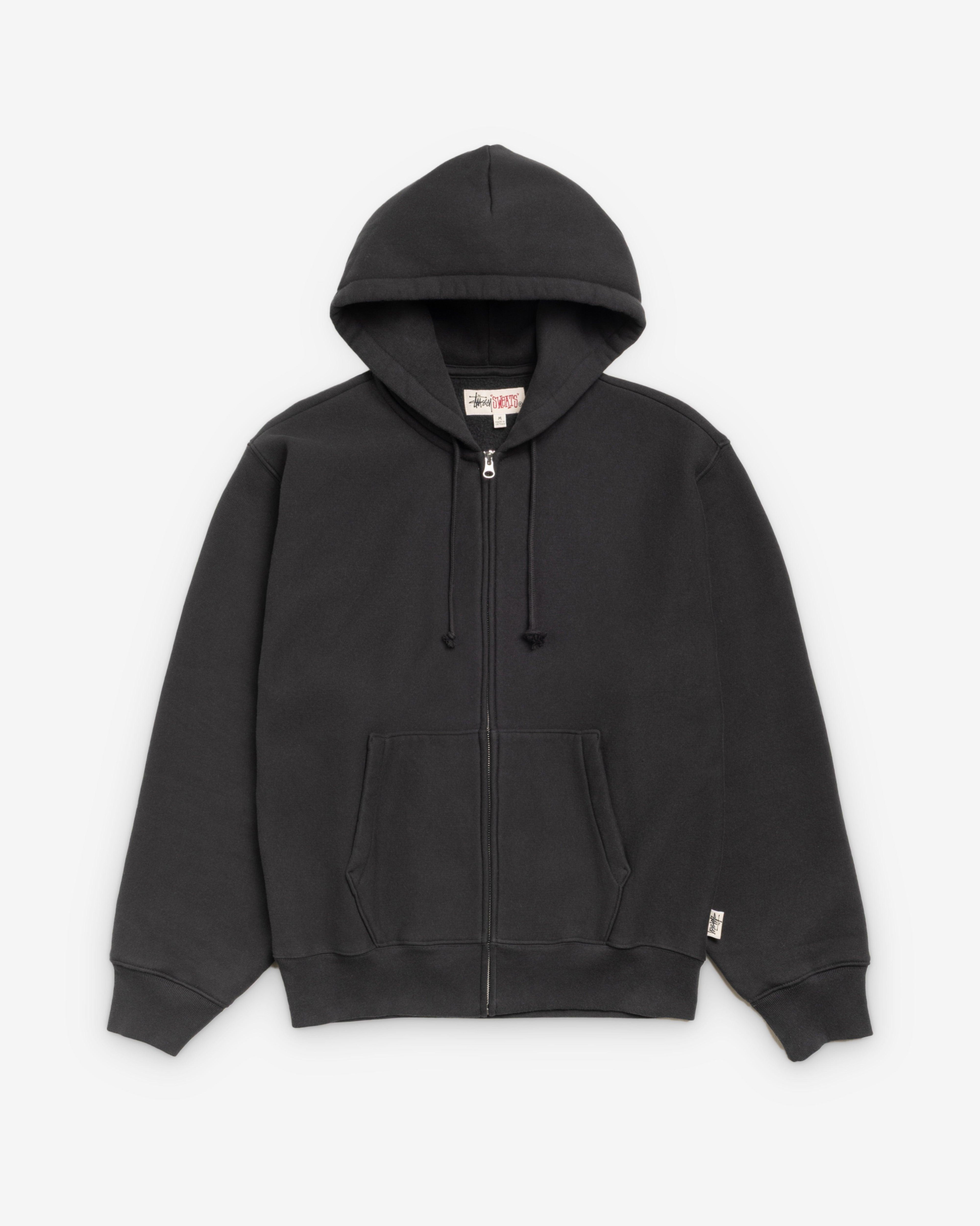 Stüssy - Men's Fleece Zip Hoodie - (Black) by STUSSY