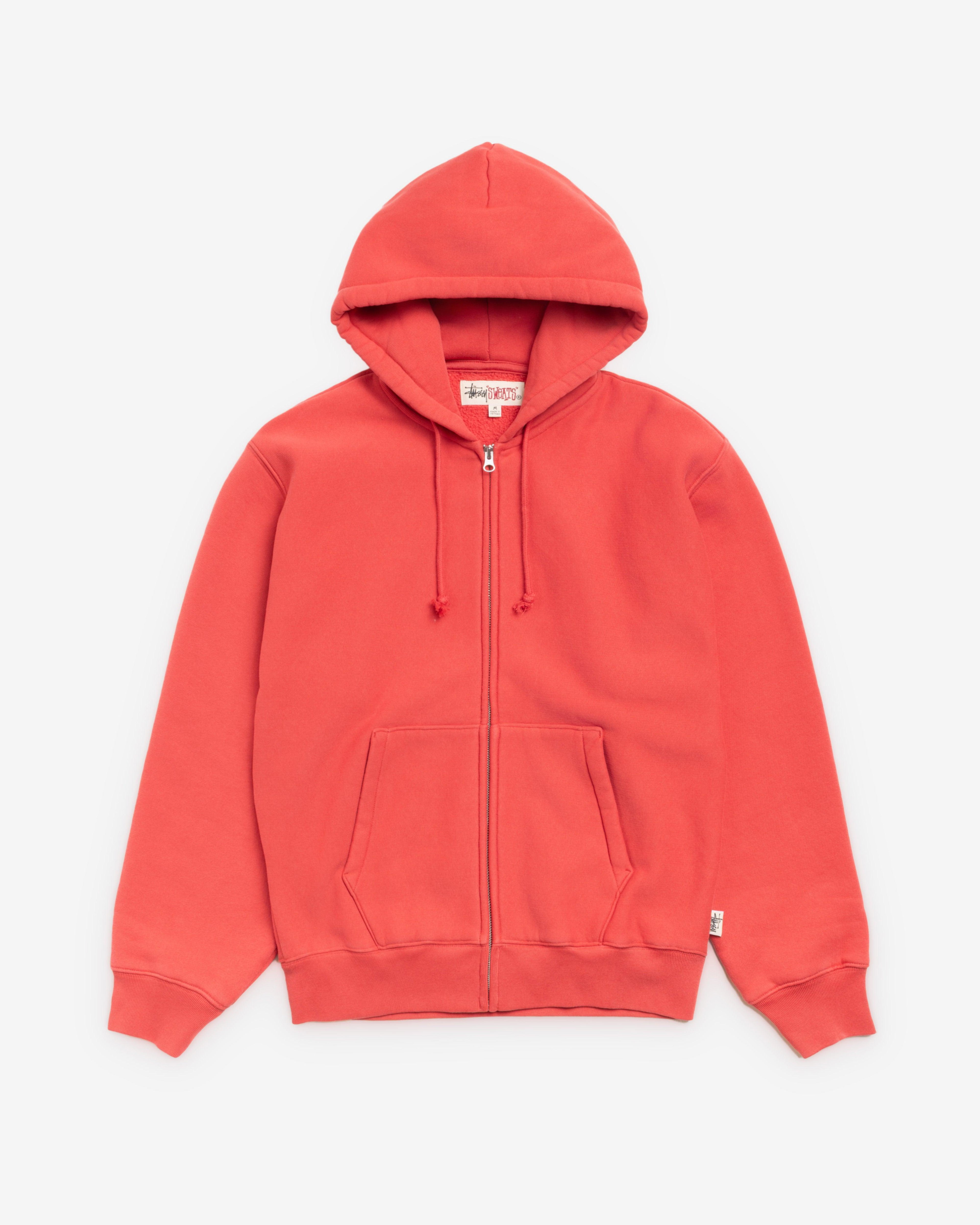 Stüssy - Men's Fleece Zip Hoodie - (Red) by STUSSY