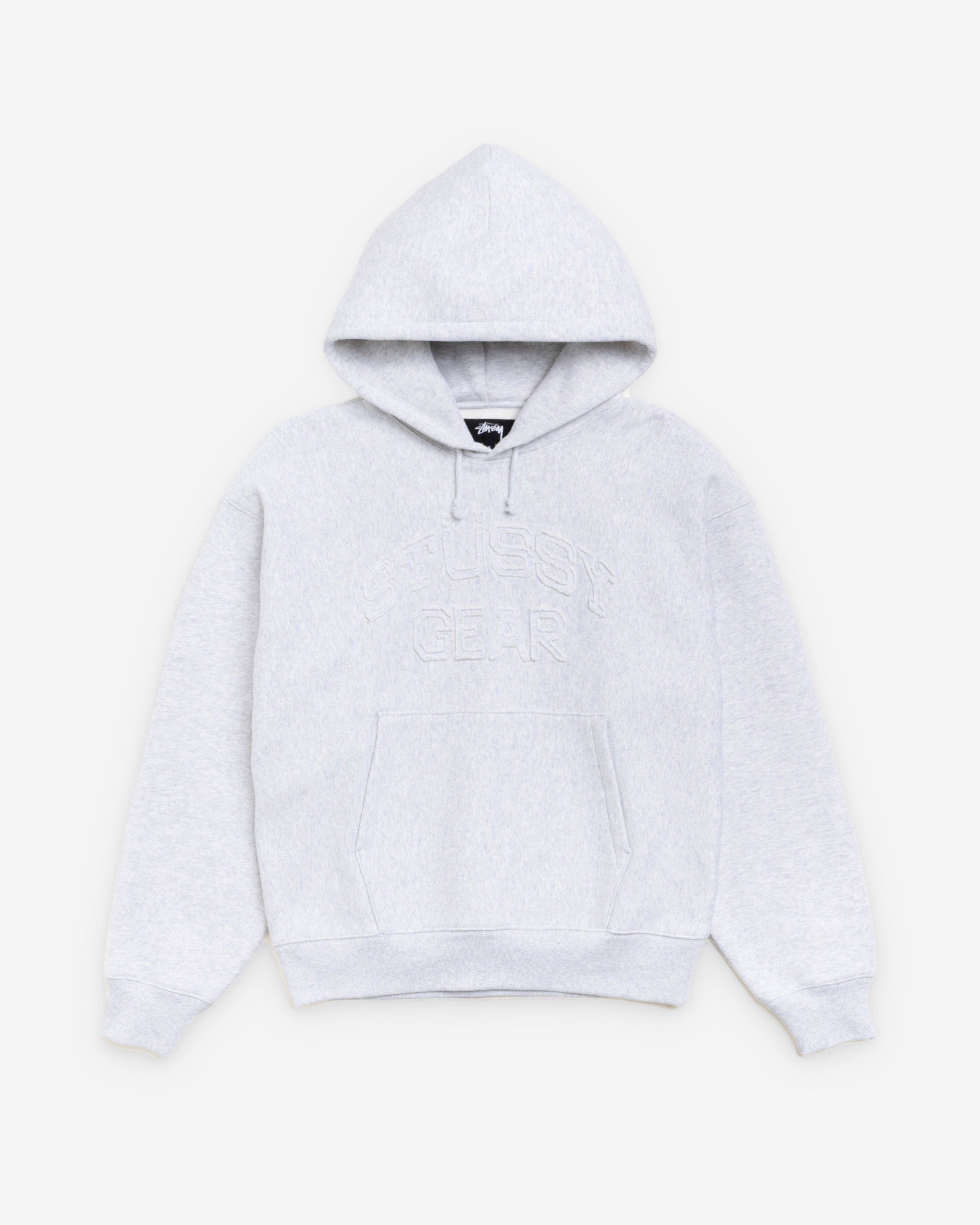 Stüssy  - Men's Gear Applique Hood - (Ash Heather) by STUSSY