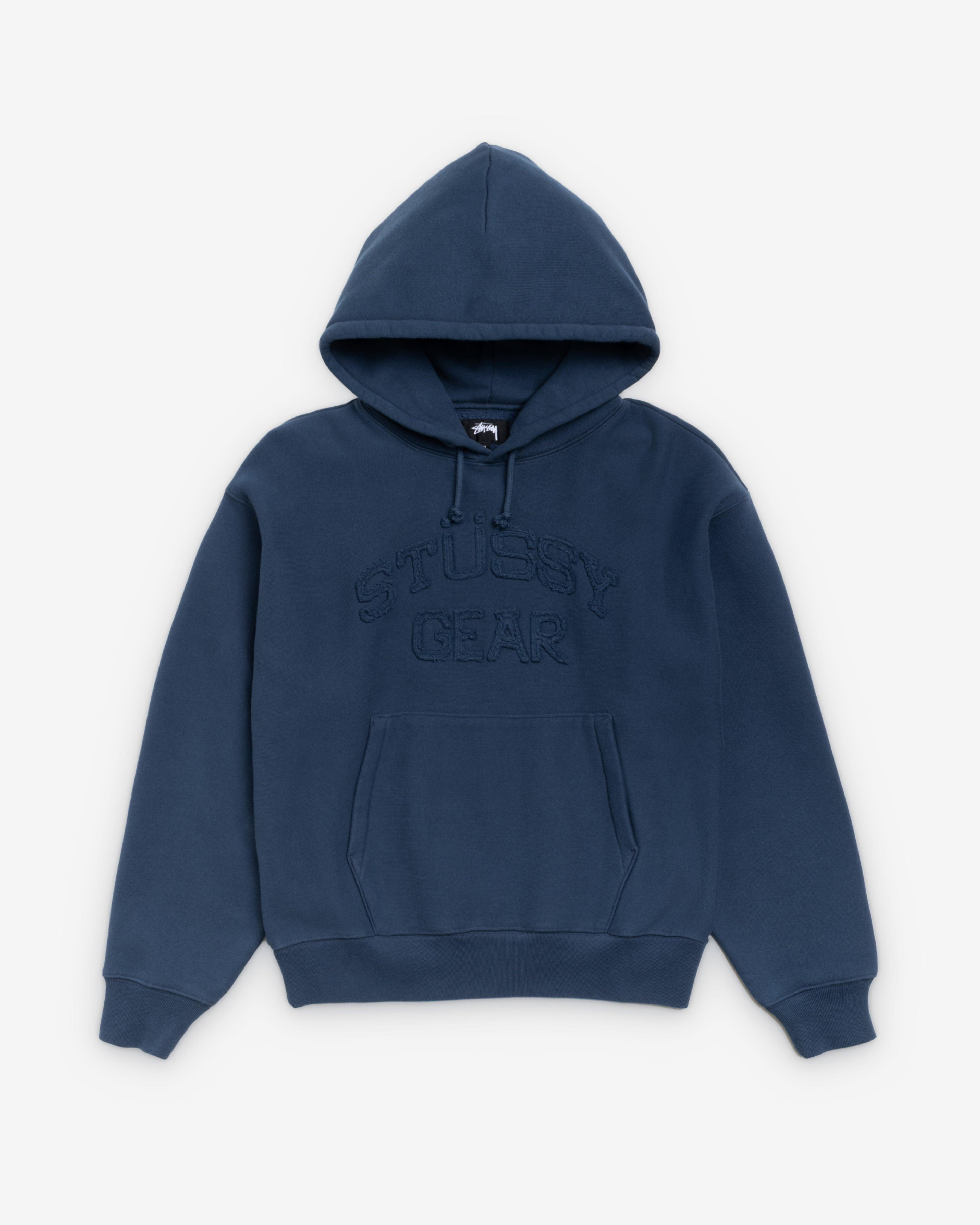 Stüssy  - Men's Gear Applique Hood - (Navy) by STUSSY