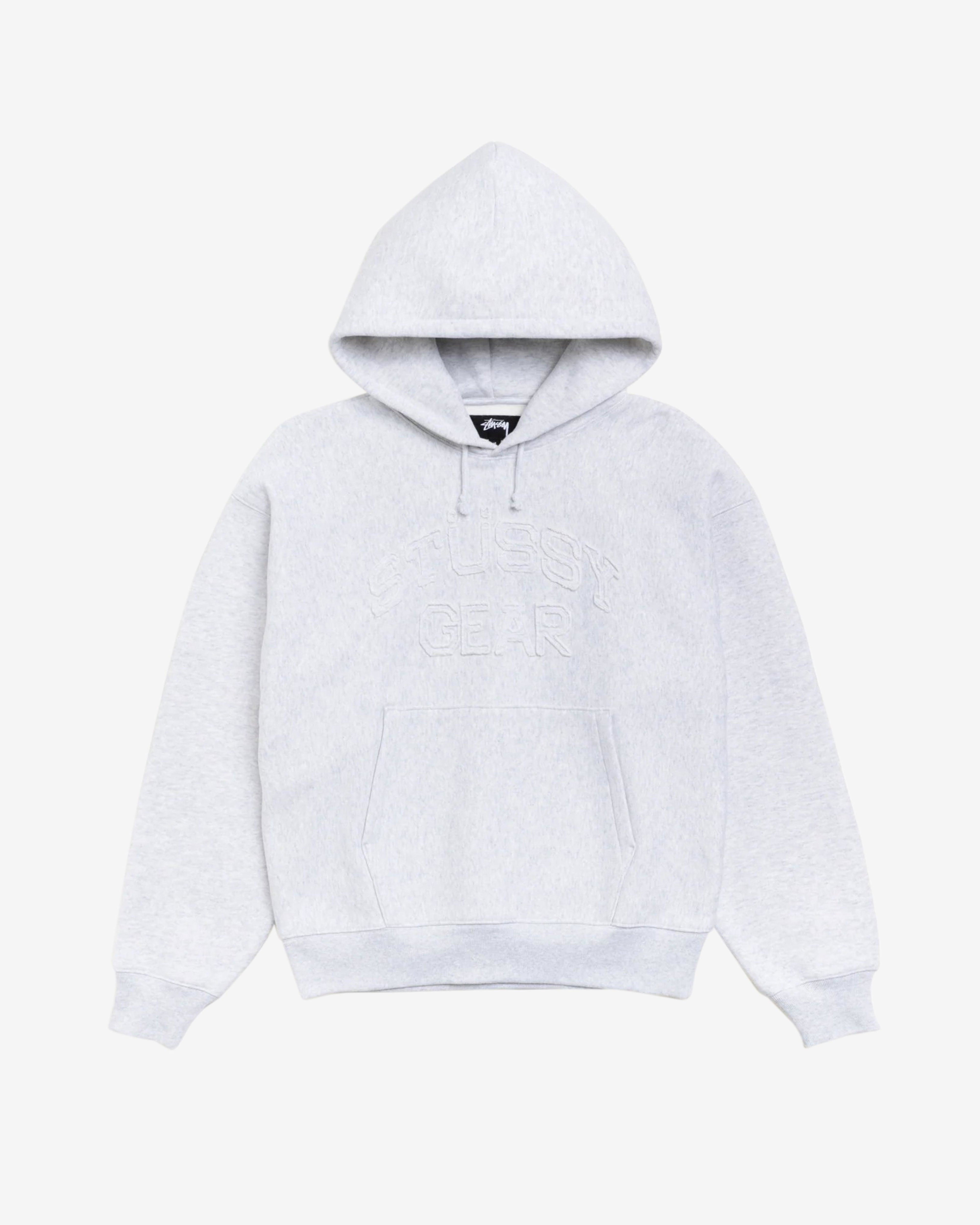 Stüssy - Men's Gear Applique Hoodie - (Ash Heather) by STUSSY