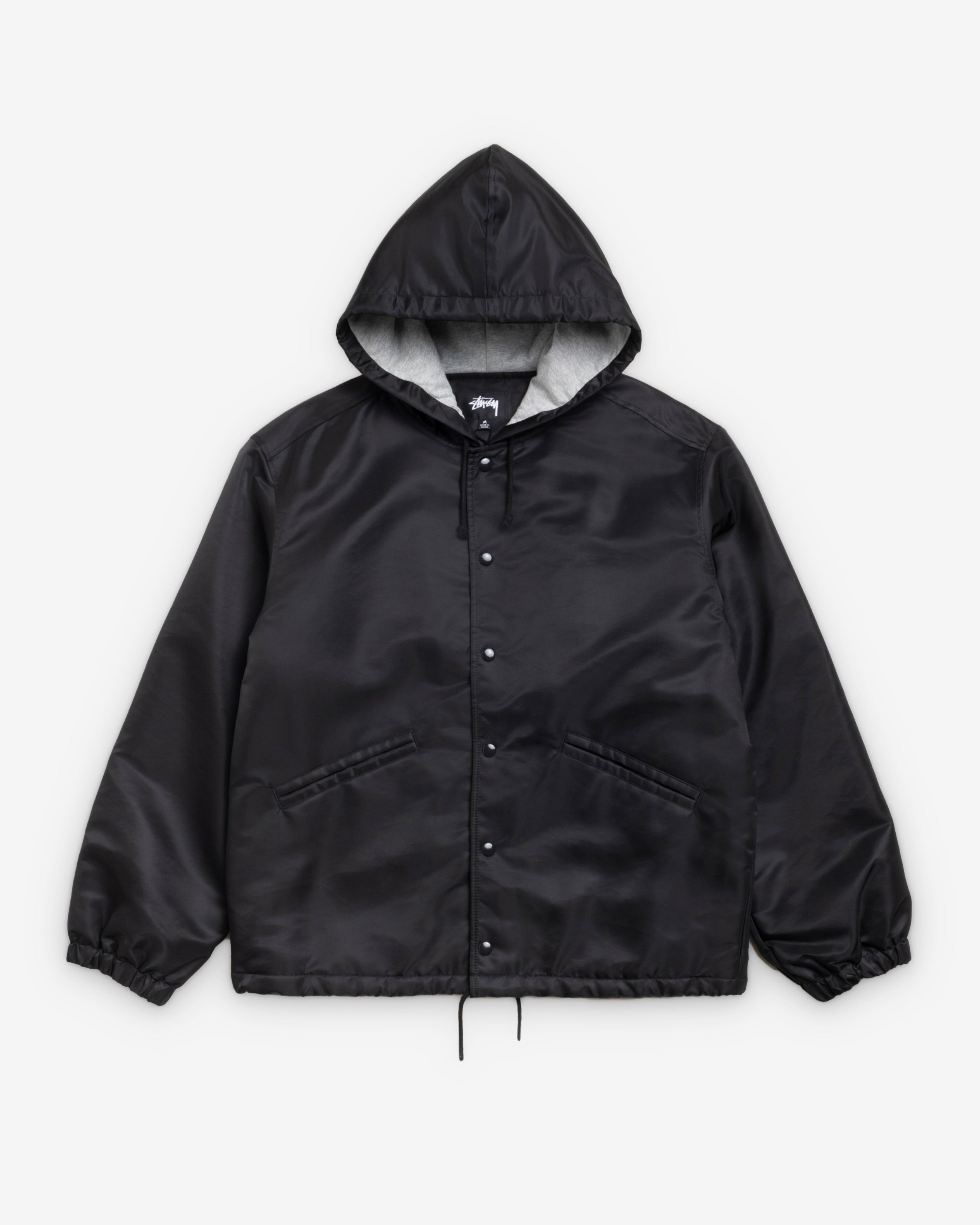 Stüssy - Men's Hooded Coaches Jacket - (Black) by STUSSY