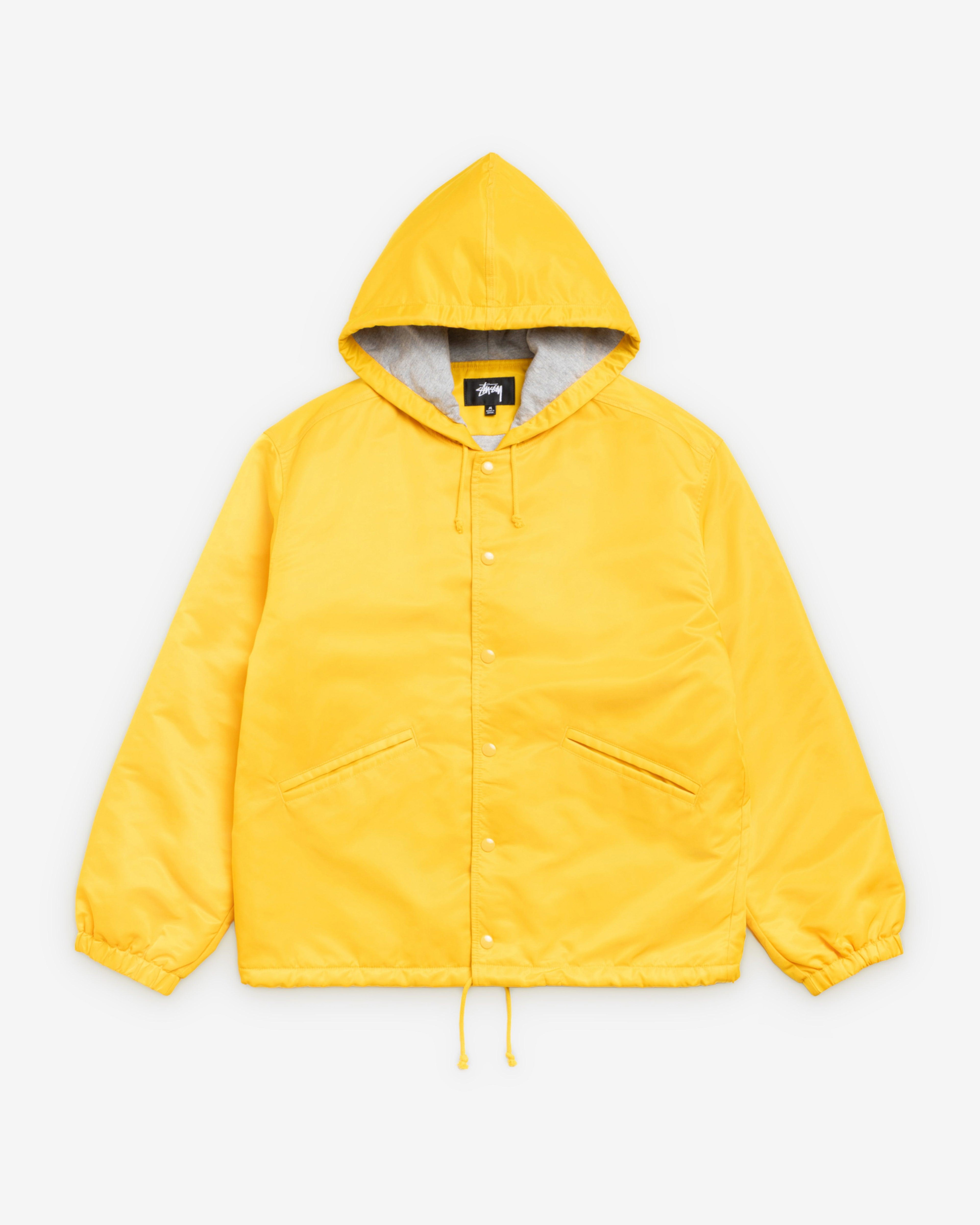 Stüssy - Men's Hooded Coaches Jacket - (Yellow) by STUSSY