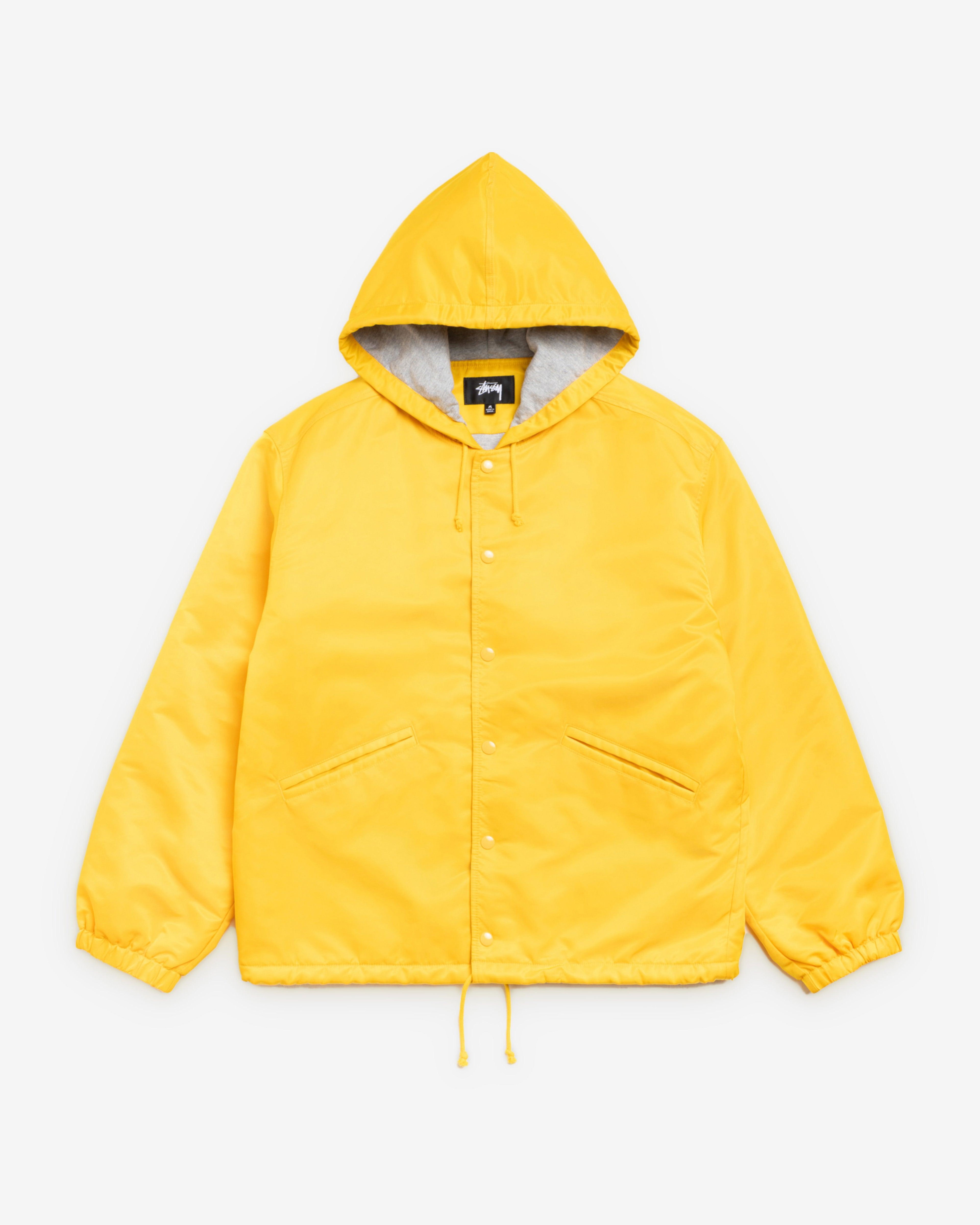 Stüssy - Men's Hooded Coaches Jacket - (Yellow) by STUSSY