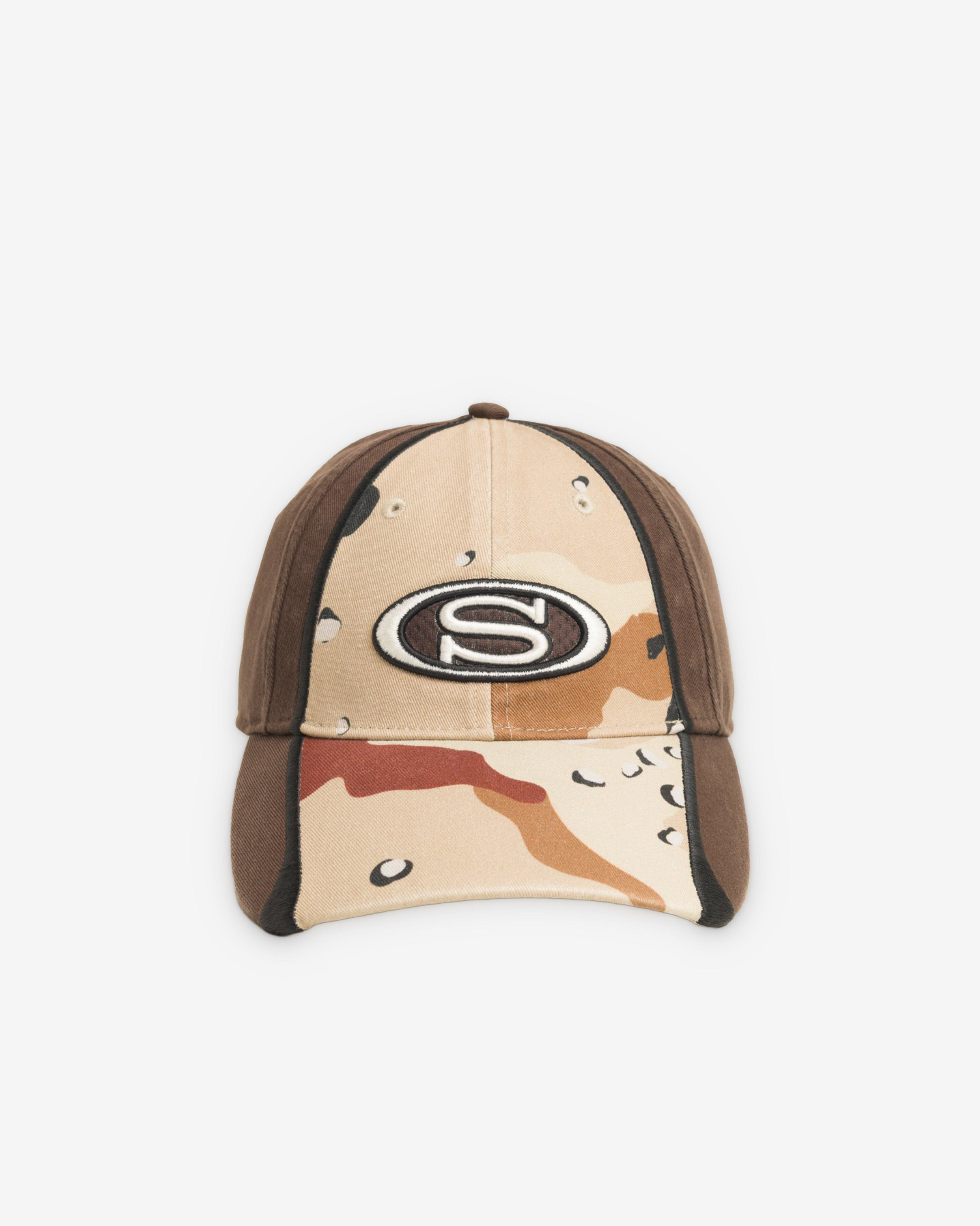 Stüssy - Men's LP S Oval Strapback Cap - (Desert Camo) by STUSSY