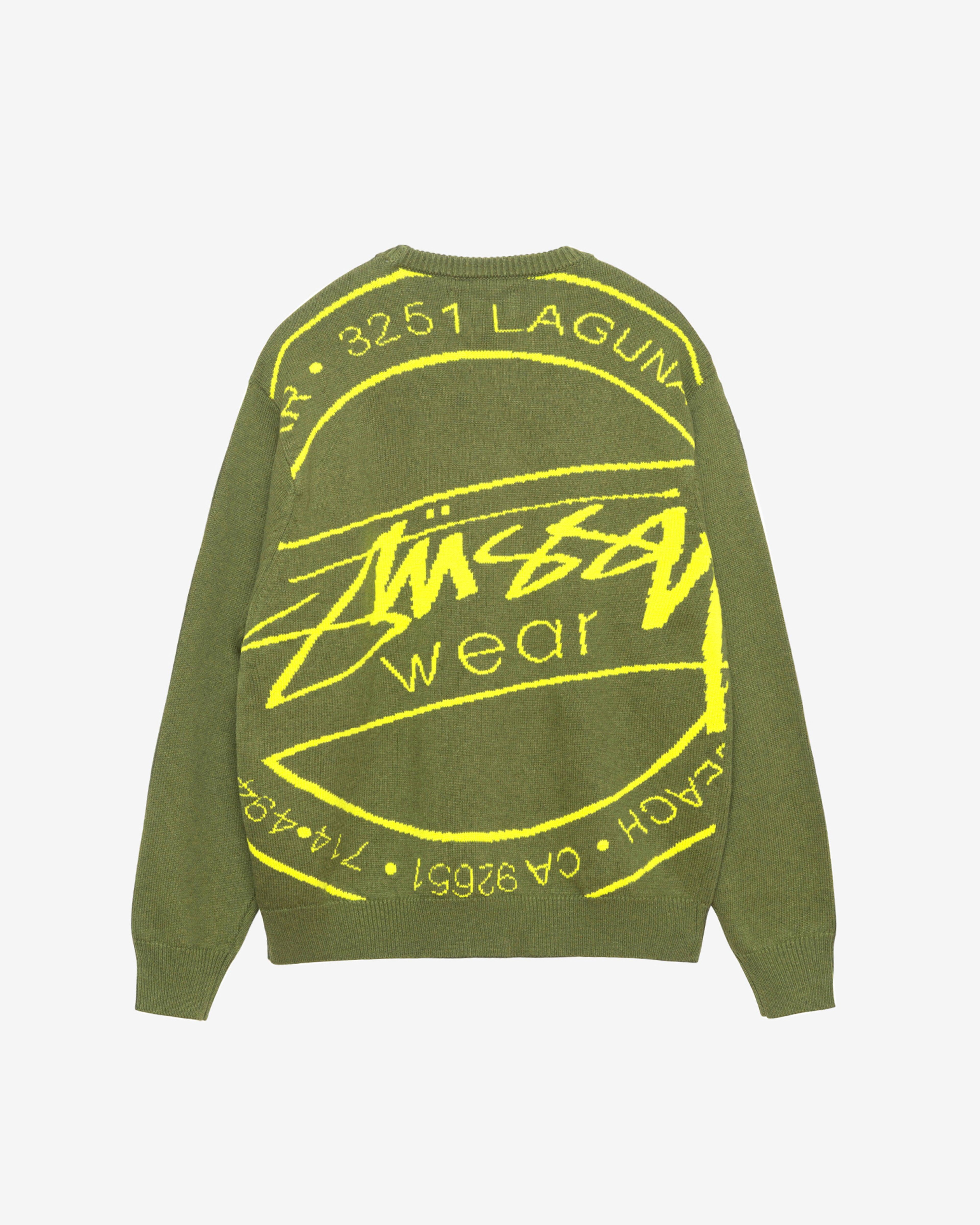 Stüssy - Men's Laguna Icon Sweater - (Dark Green) by STUSSY