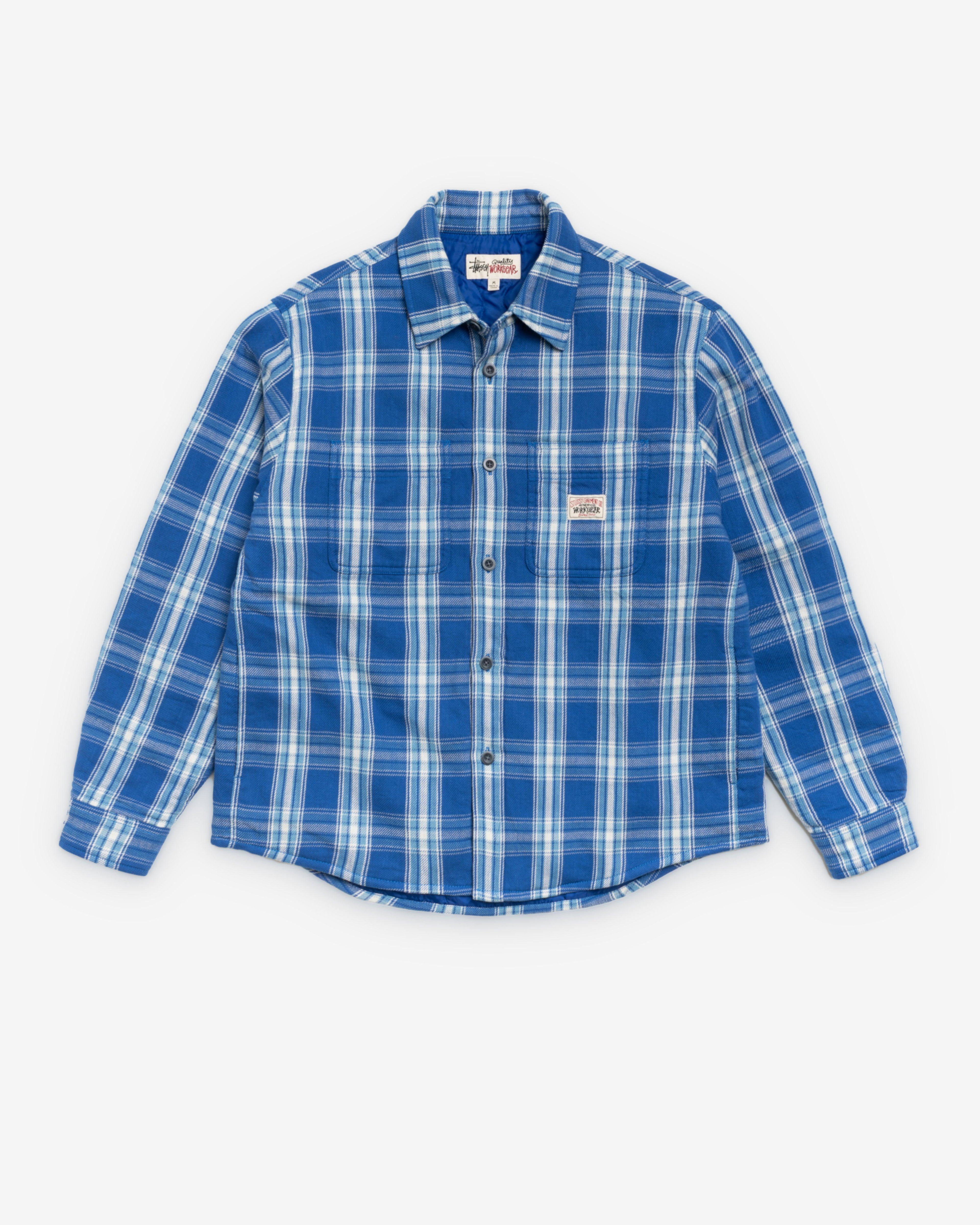 Stüssy  - Men's Lau Plaid Shirt Jacket - (Blue) by STUSSY