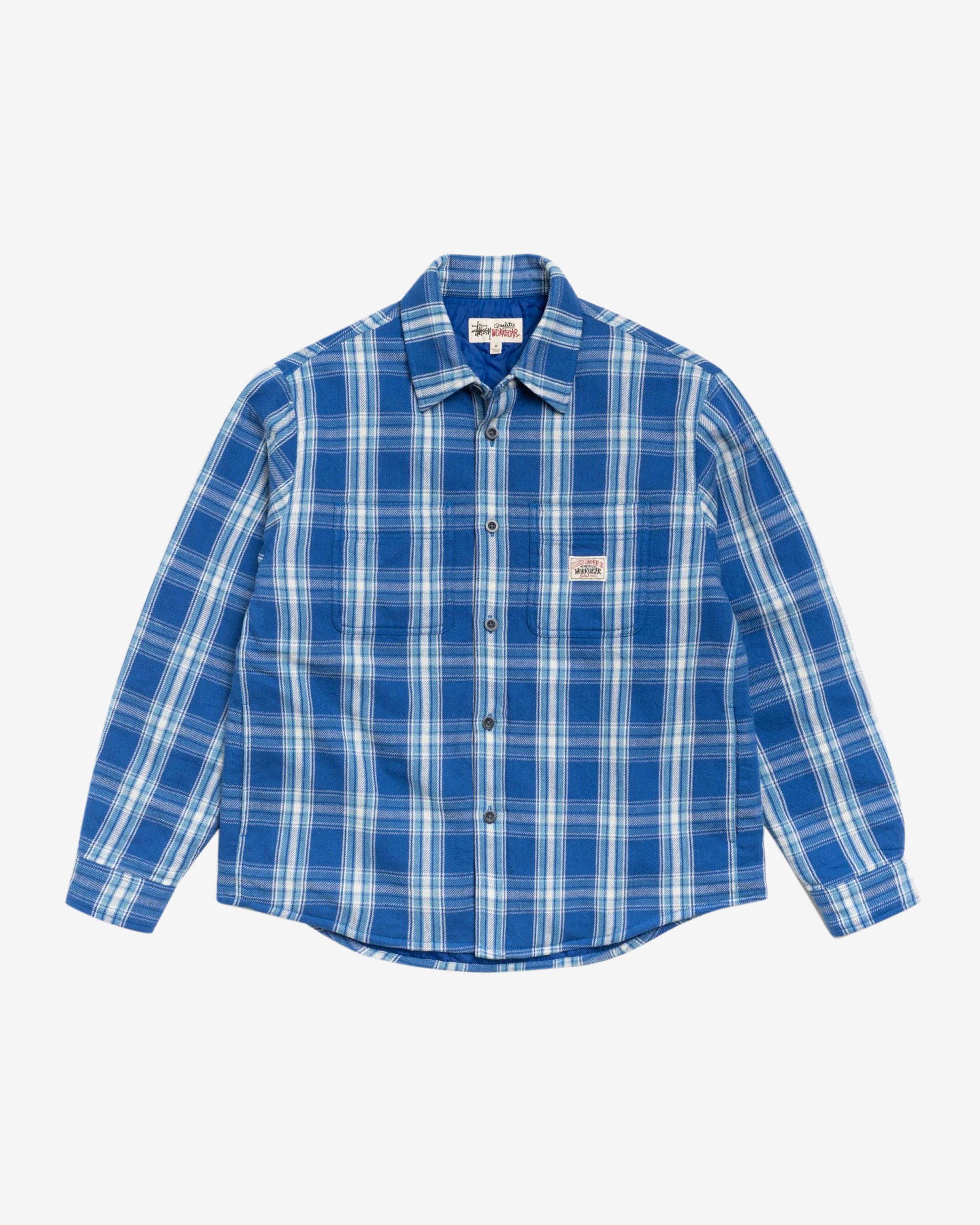 Stüssy - Men's Lau Plaid Shirt Jacket - (Blue) by STUSSY